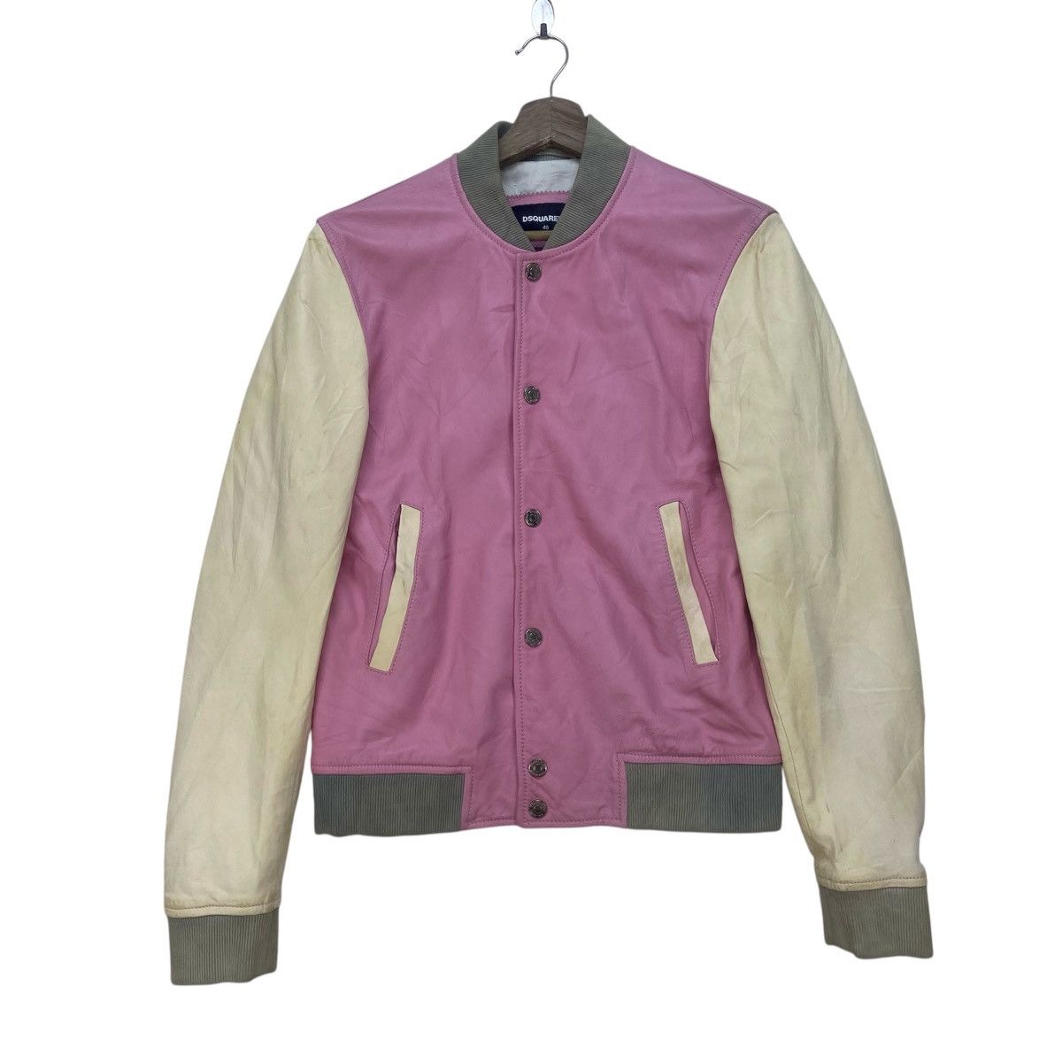 Dolce & Gabbana Dolce & Gabbana Ovine Leather Sheepskin Varsity Jacket Size S / US 4 / IT 40 - 1 Thumbnail