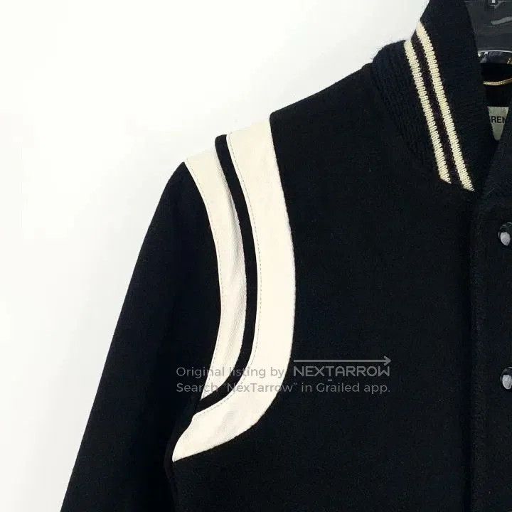Saint Laurent Paris Saint Laurent Black Striped Baseball Jacket. Size US M / EU 48-50 / 2 - 3 Thumbnail