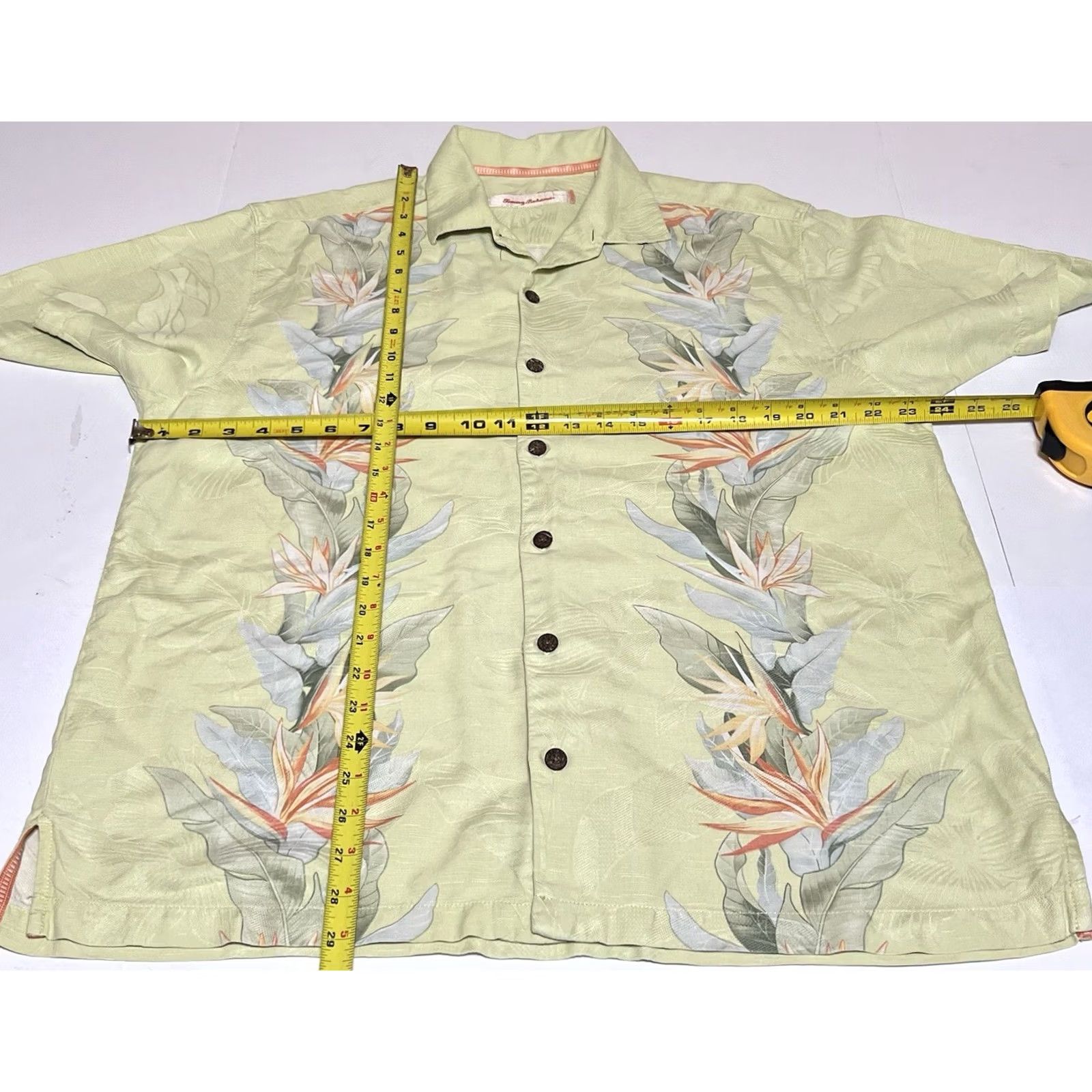 Tommy Bahama Tommy Bahama Shirt Hawaiian Floral Button-Front Silk Multicolor 100% Men's L Short Sleeve Collared Button-Up Casual Size US L / EU 52-54 / 3 - 4 Thumbnail