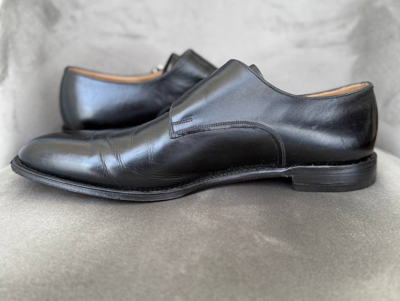 Bally Bally Scardino mens Black Leather Monks monk strap shoes Size US 11.5 / EU 44-45 - 3 Thumbnail