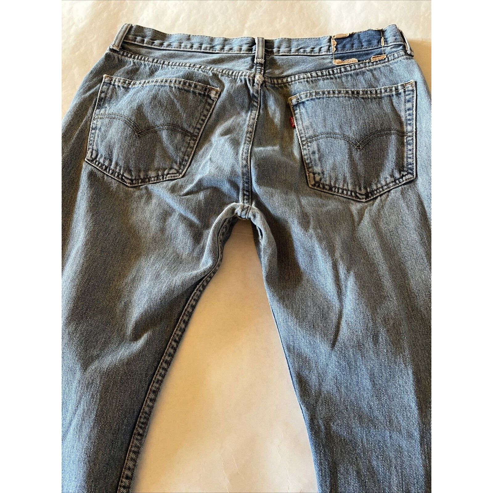 Levi's Levi's 505 Jeans Men's 36x31 Medium Wash Denim Cotton Blue Size US 36 / EU 52 - 11 Thumbnail