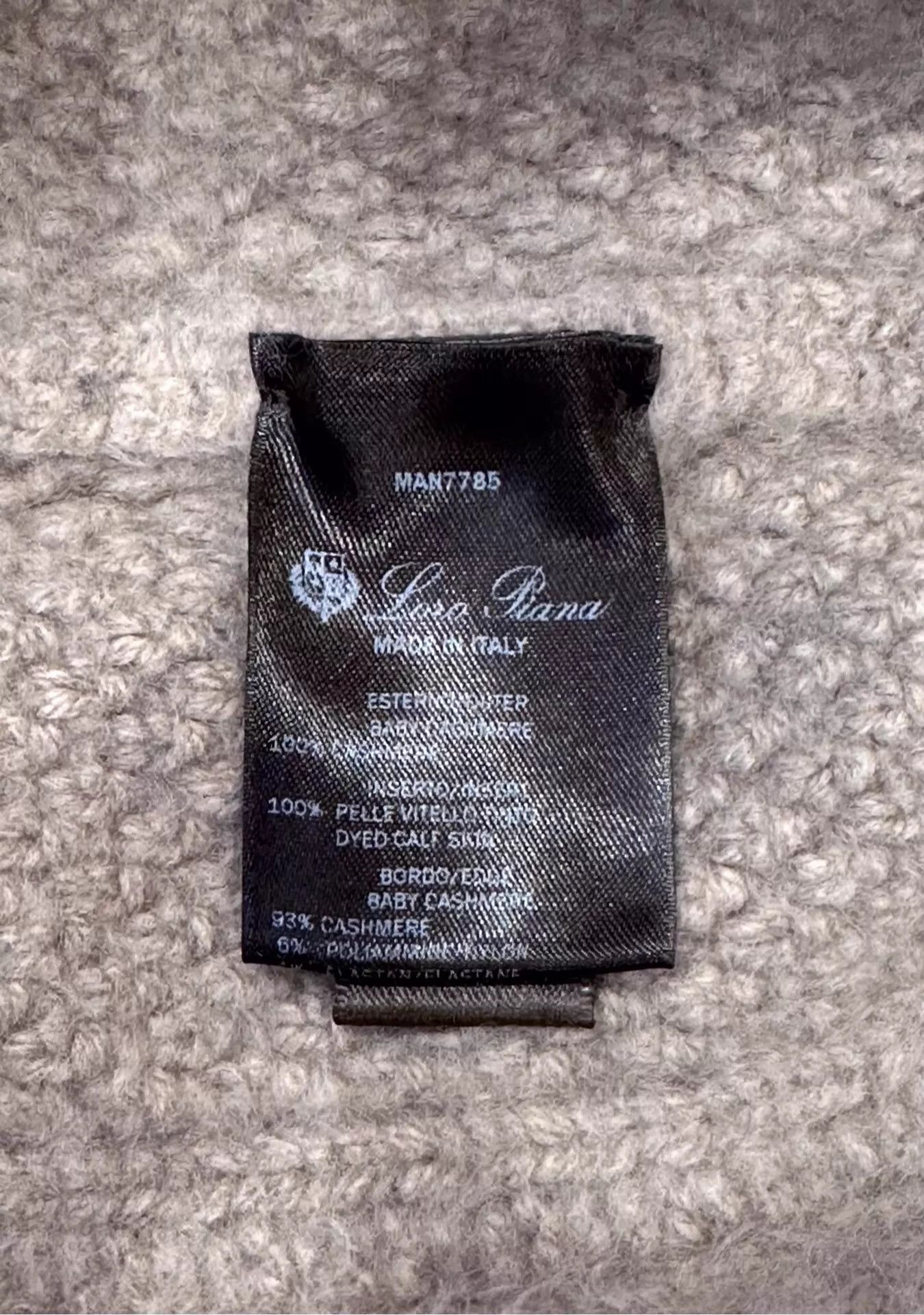 Loro Piana Loro Piana Women's Gray Cashmere Cable Knit Logo Zip S Size S / US 4 / IT 40 - 8 Thumbnail