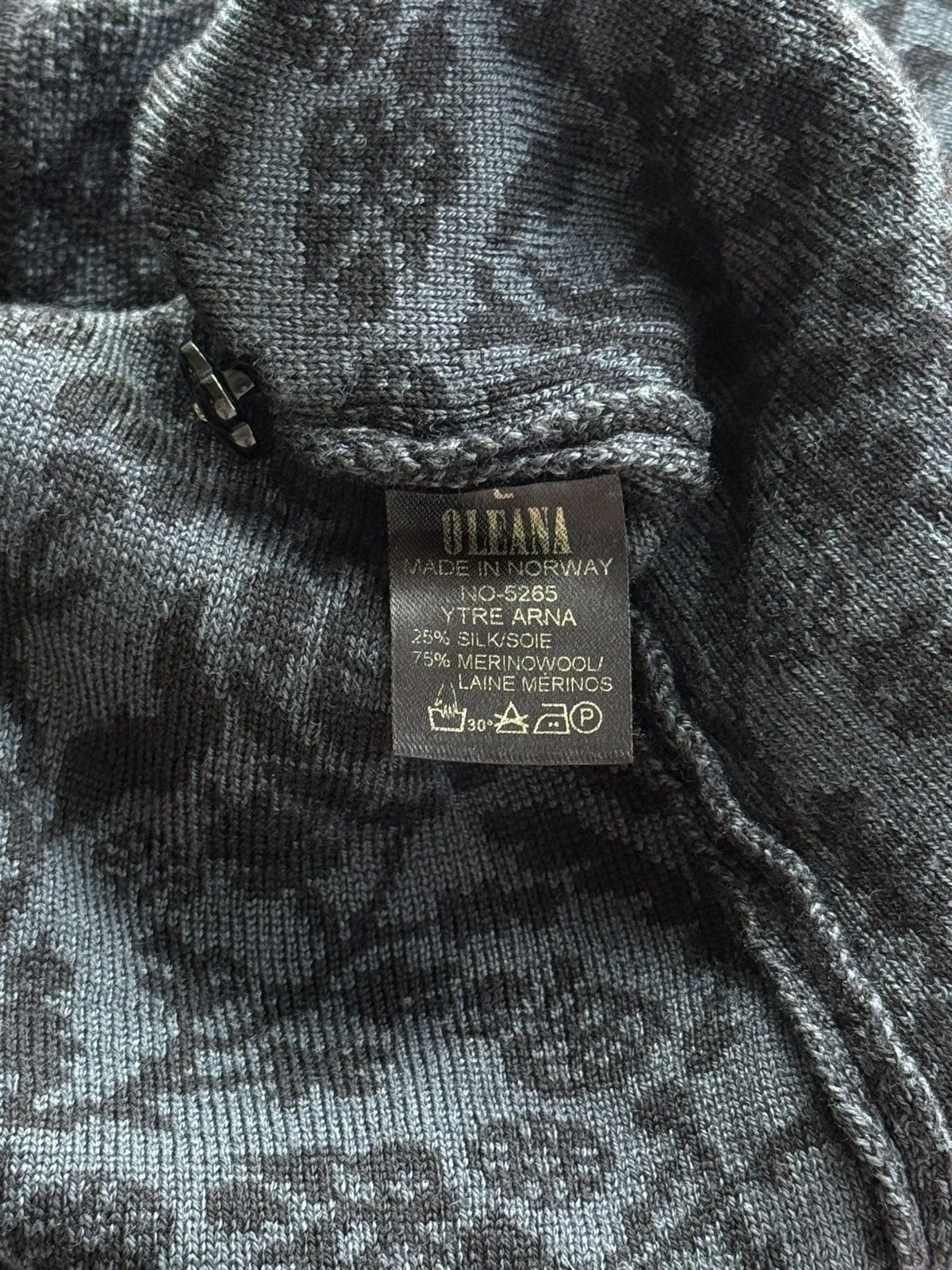 Dale Of Norway Oleana wool silk blend ethnic floral pattern long cardigan Size L / US 10 / IT 46 - 7 Thumbnail