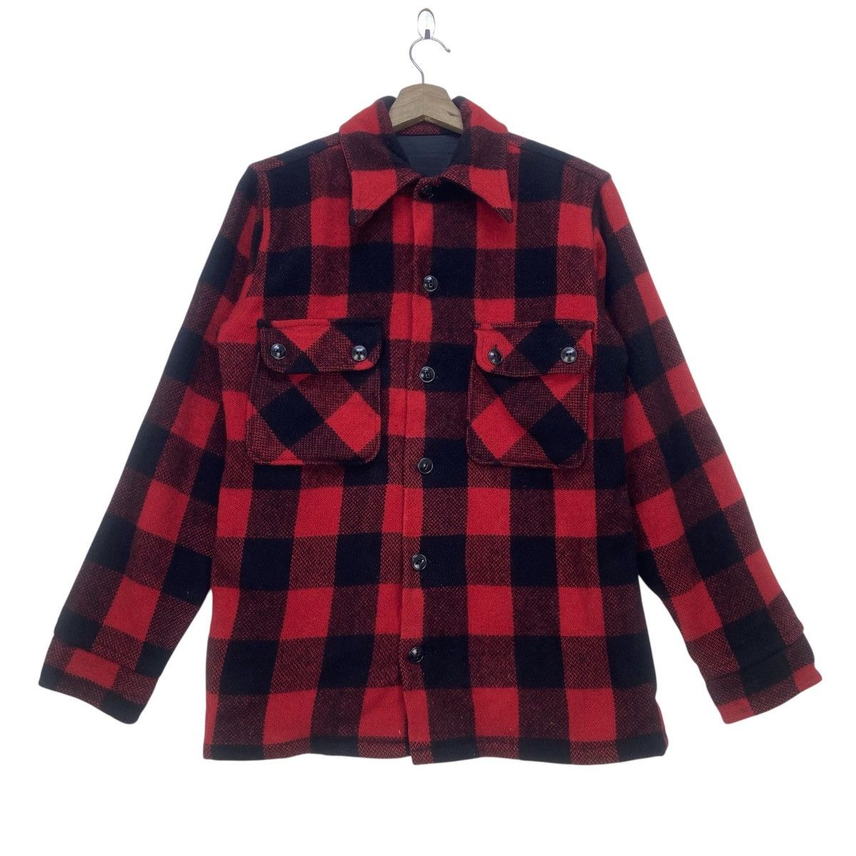 Vintage Vintage 70s Amalgamated Red Buffalo Checks Wool Flannel Size US S / EU 44-46 / 1 - 3 Thumbnail