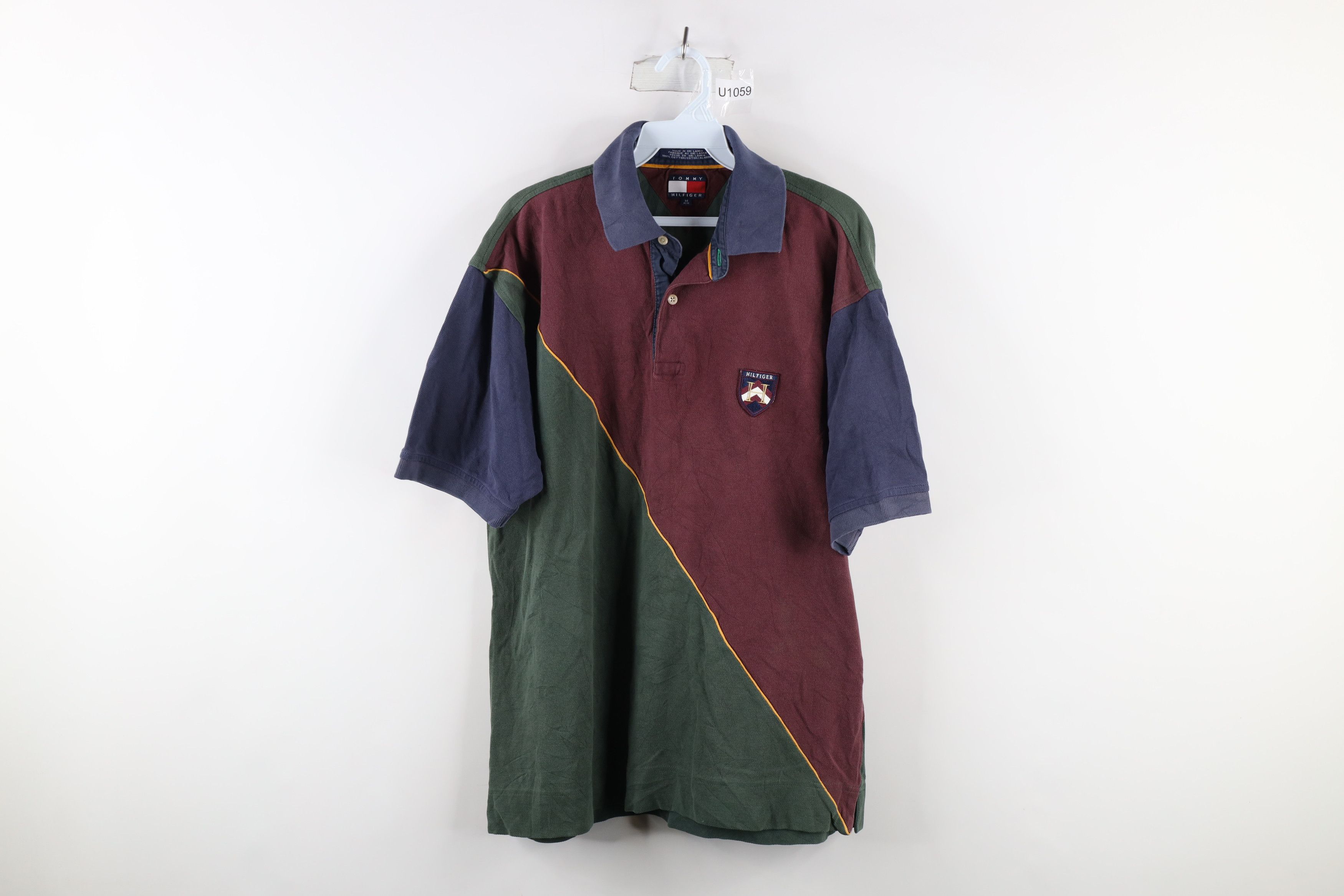 Tommy Hilfiger Vintage Vintage 90s Tommy Hilfiger Out Crest Color Block Rugby Polo Grailed