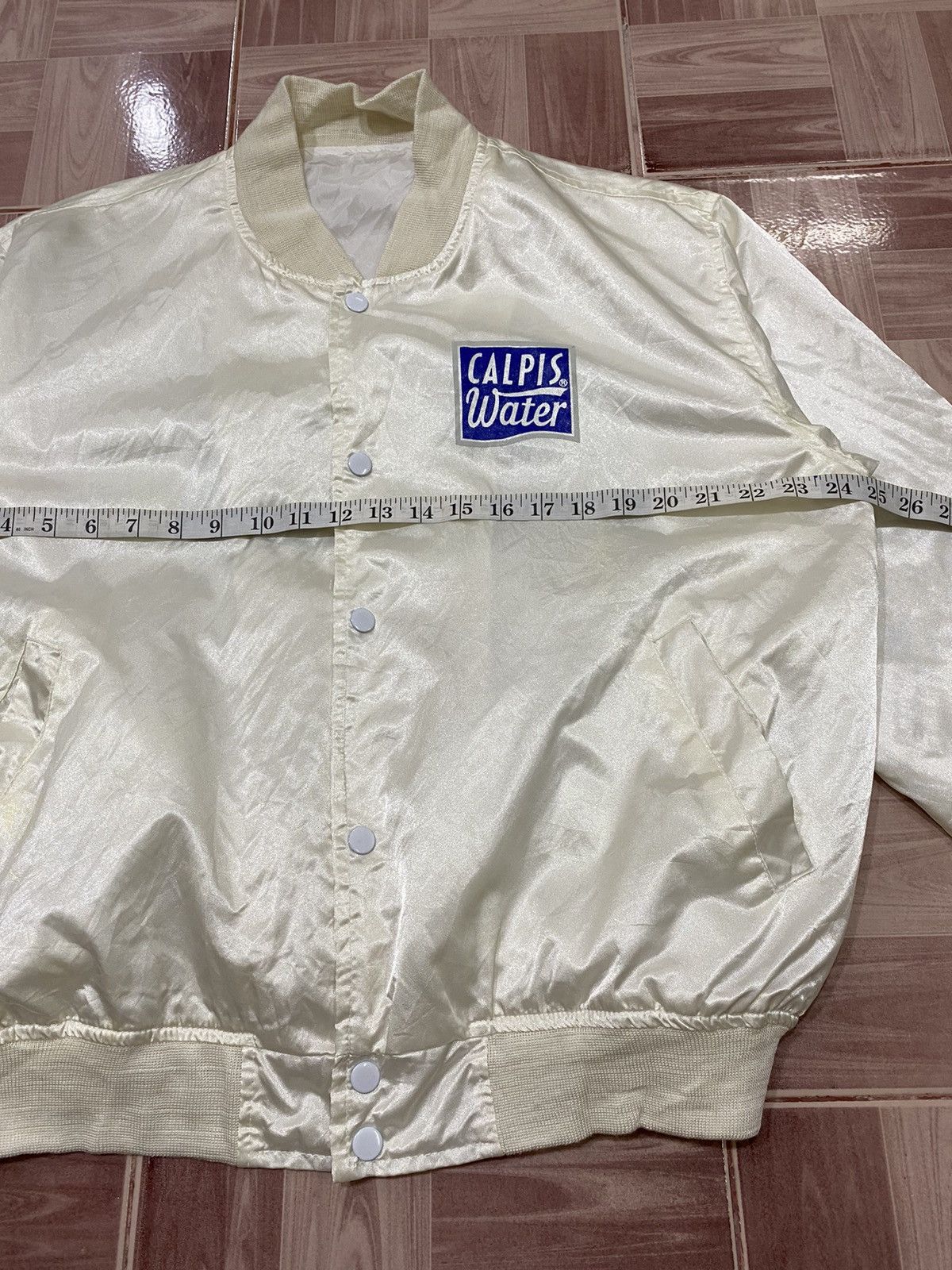 Vintage Satin Jacket Calpis water japan cultured water Size US L / EU 52-54 / 3 - 5 Thumbnail