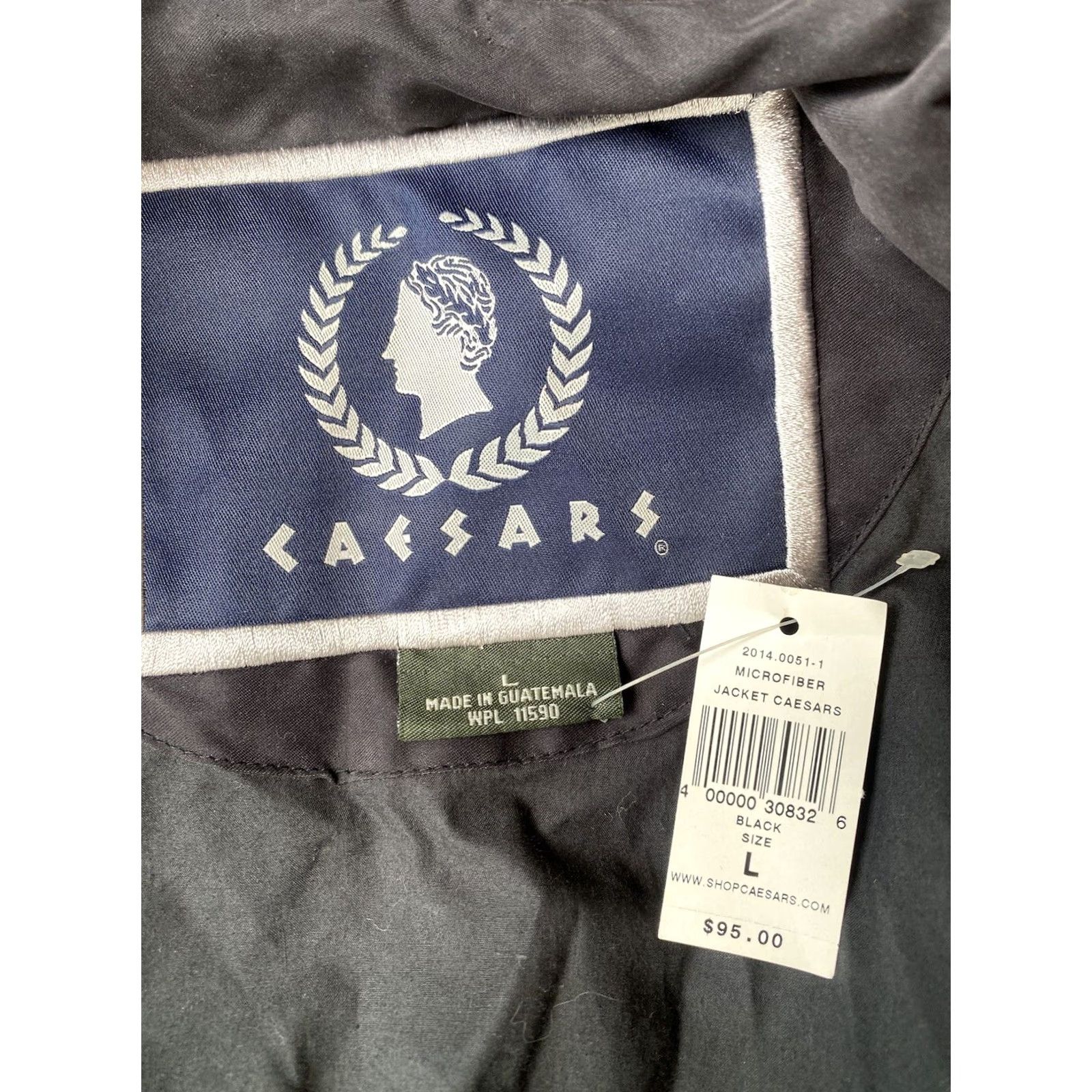 Palace VINTAGE Caesars Palace Jacket Mens Large Black Full Zip Embroidered NWTREAD Size US L / EU 52-54 / 3 - 2 Thumbnail