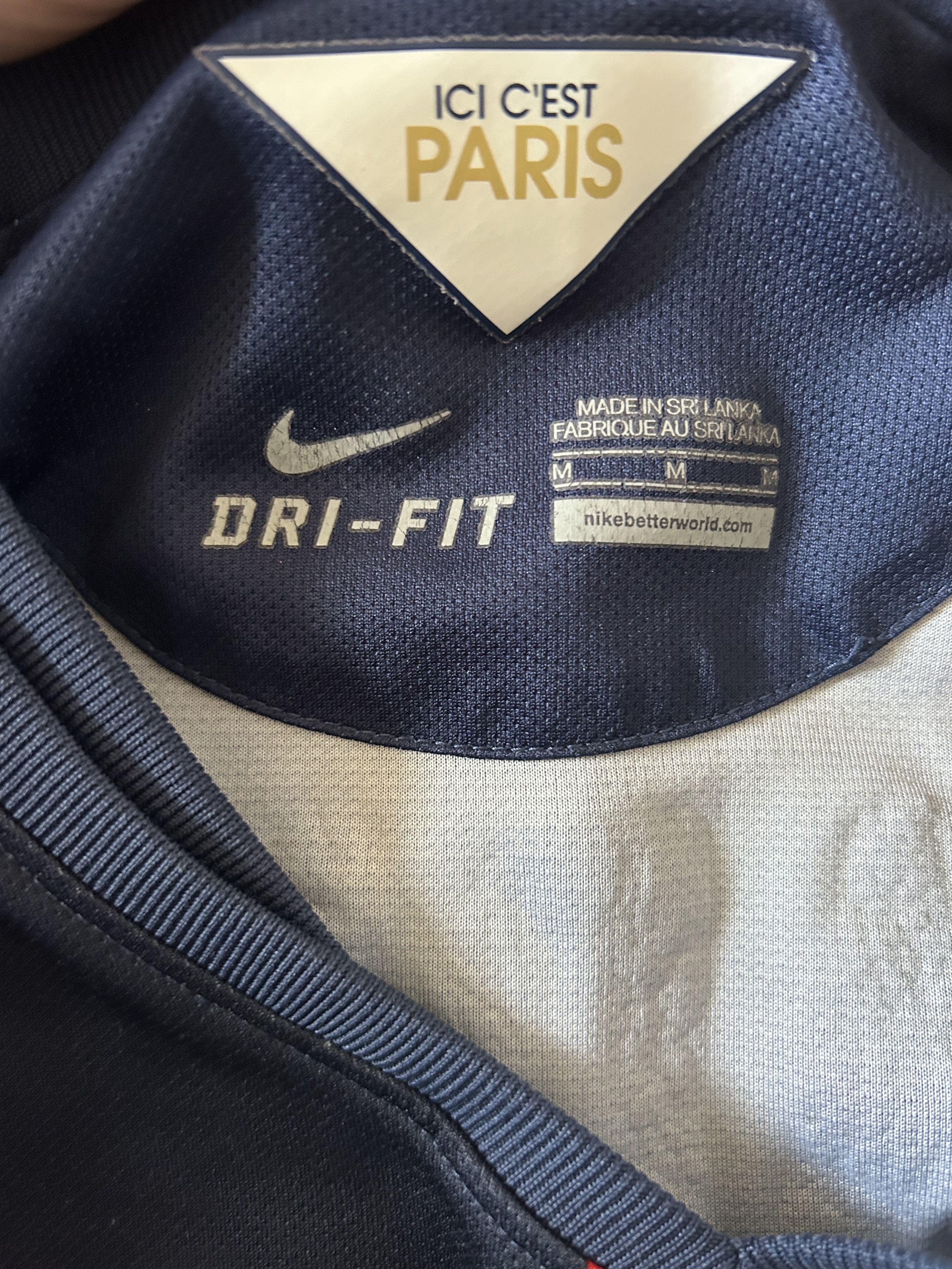 Nike Paris Saint Germain #10 HADLER Nike - 2014 - 2015 - M Size US M / EU 48-50 / 2 - 7 Thumbnail
