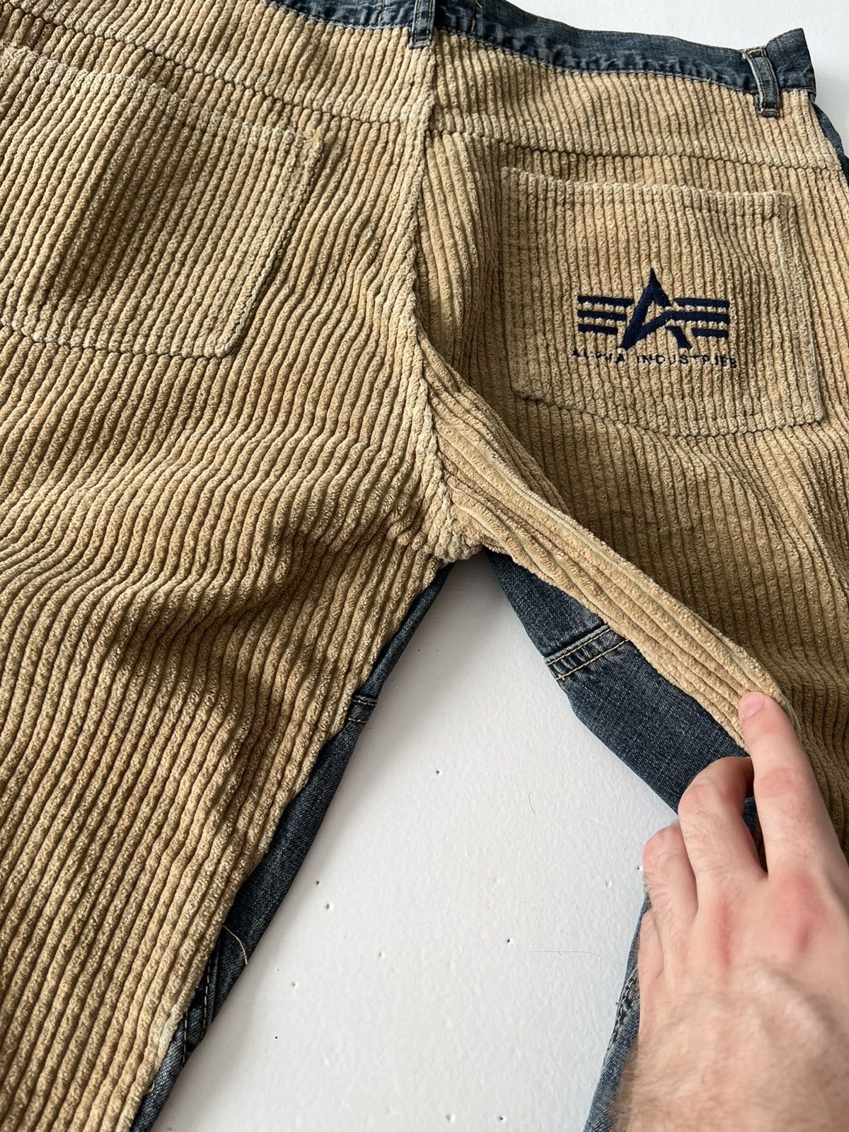 20471120 × Alpha Industries Vintage 90s Alpha industries corduroy jeans like balenciaga Size US 34 / EU 50 - 5 Thumbnail