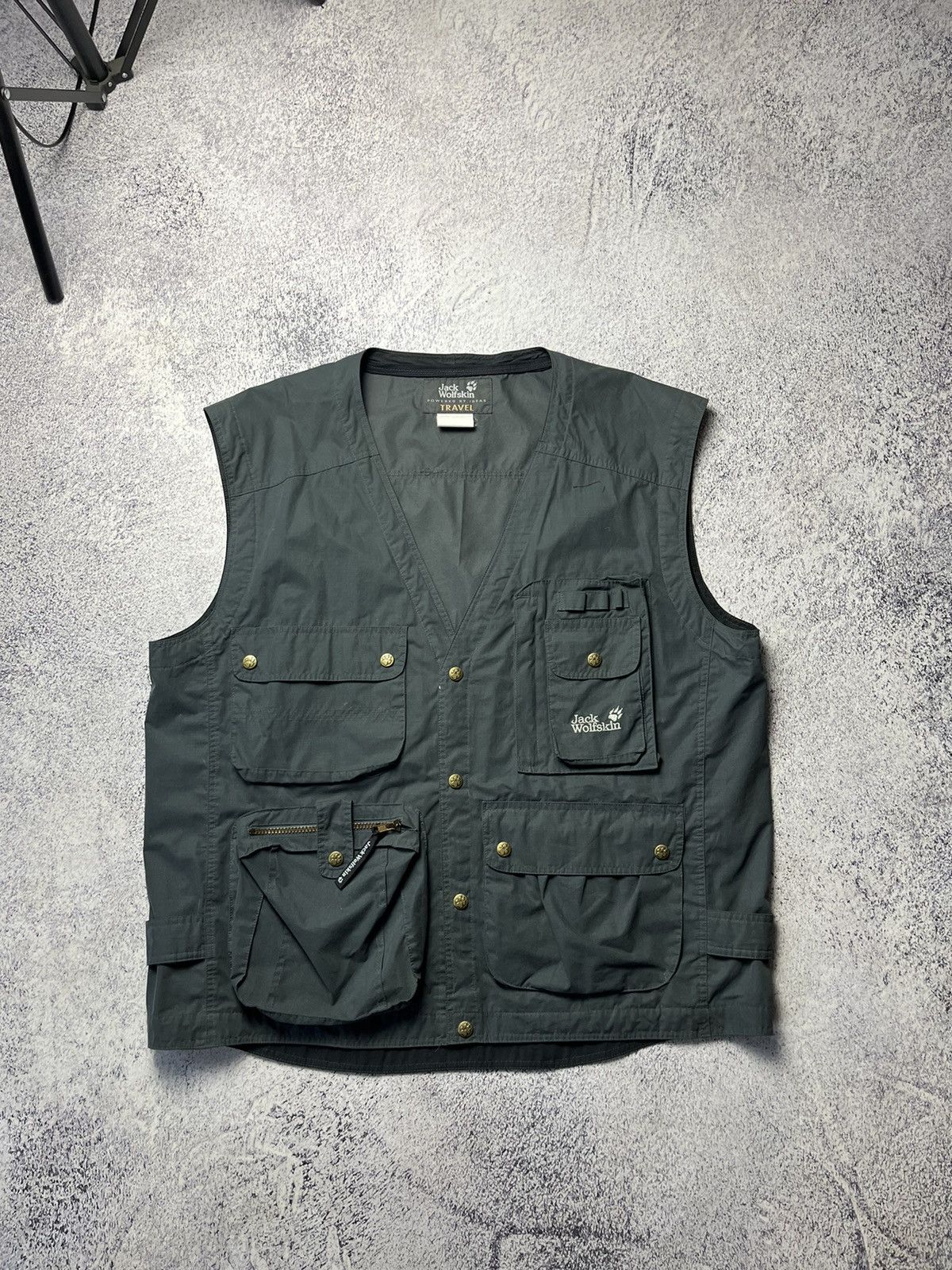 Japanese Brand Vintage Jack Wolfskin Modular tech vest Multi pockets jacket Size US L / EU 52-54 / 3 - 1 Thumbnail