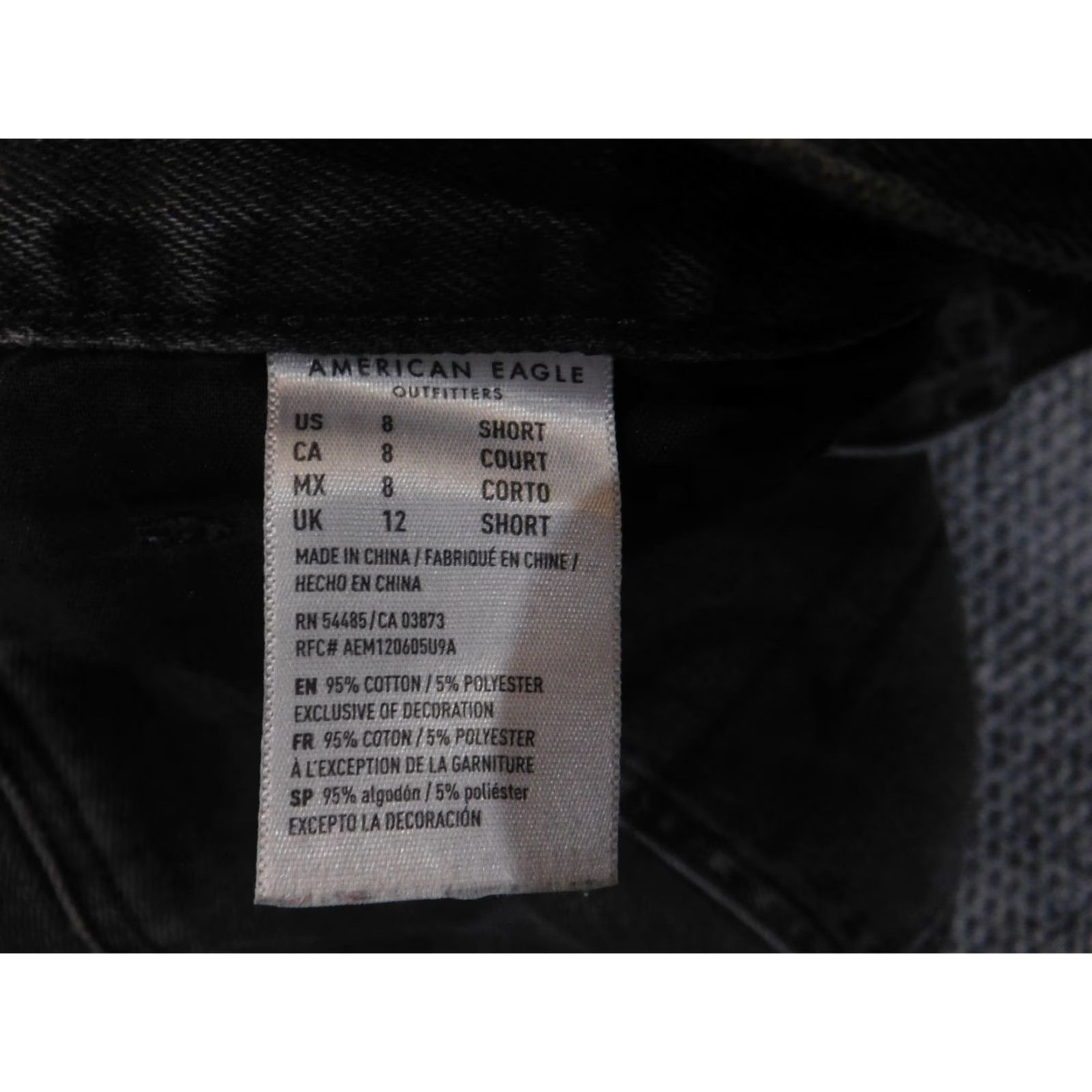 Vintage VINTAGE American Eagle Mom Jeans Womens 8 Short Black High Rise Tapered 90s Style Denim Size 30" / US 8 / IT 44 - 6 Thumbnail