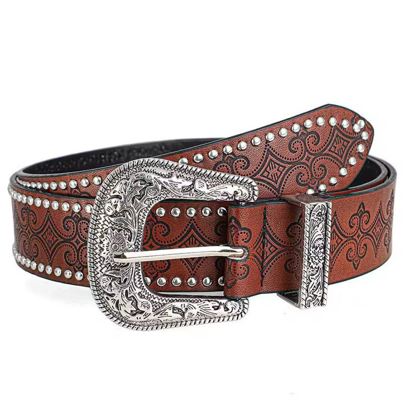 Japanese Brand Gothic Craved PU Leather Belt Size ONE SIZE - 3 Thumbnail