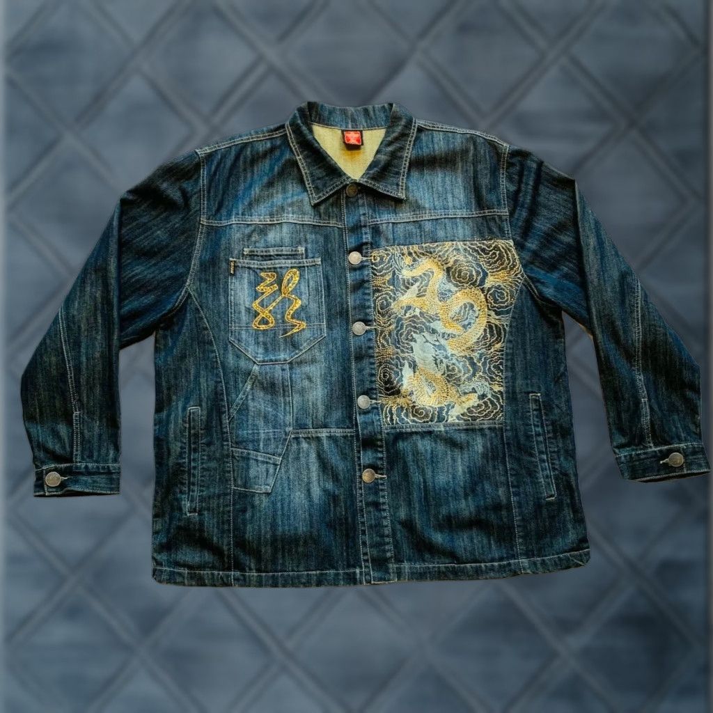 VINTAGE Platinum Gear Jeans Denim Jacket Embellished Cowboy Western Ranchware 4XL NWOT