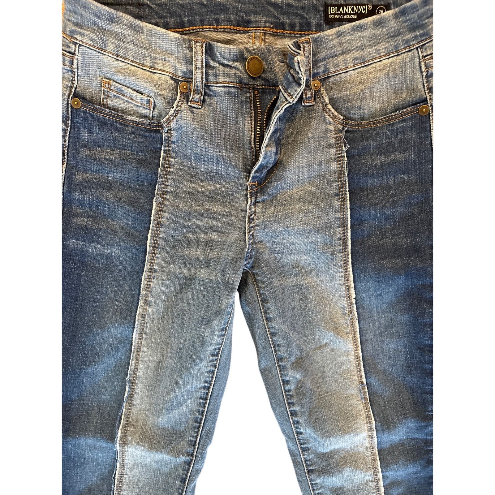 BLANKNYC Blank NYC jeans, skinny classique two tone denim patchwork Size 26" / US 2 / IT 38 - 3 Thumbnail