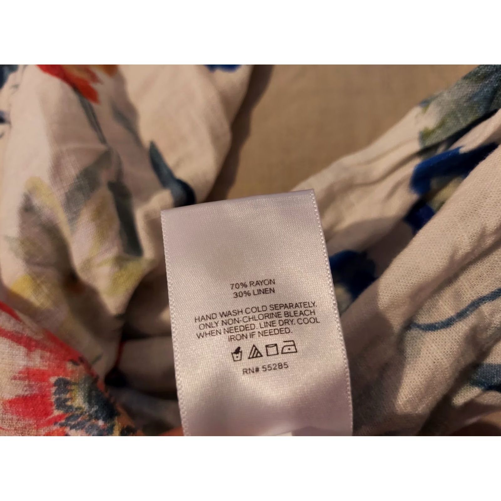 Express Womens Express Linen Dress Shirt L Large White Button Blouse Size L / US 10 / IT 46 - 5 Thumbnail