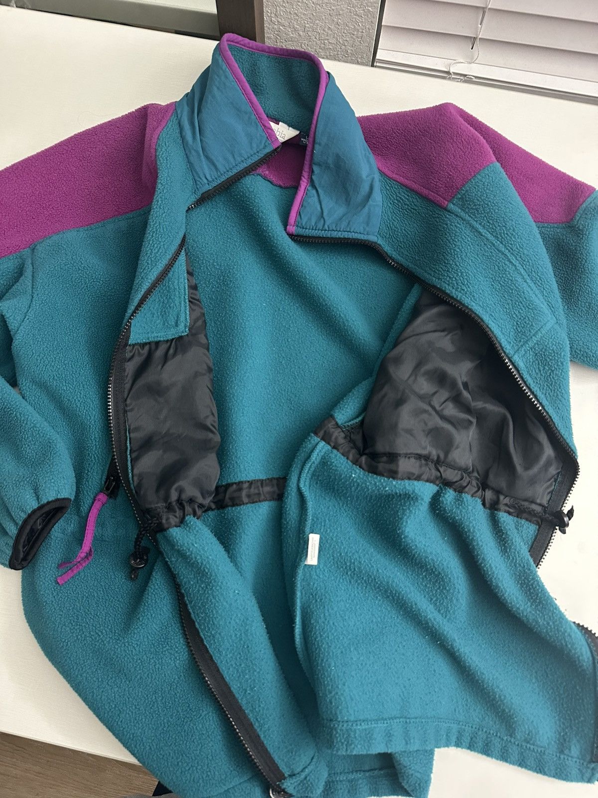 Columbia × Vintage Vintage 90s Columbia Women's Large Fleece Jacket Made In USA Size L / US 10 / IT 46 - 10 Thumbnail