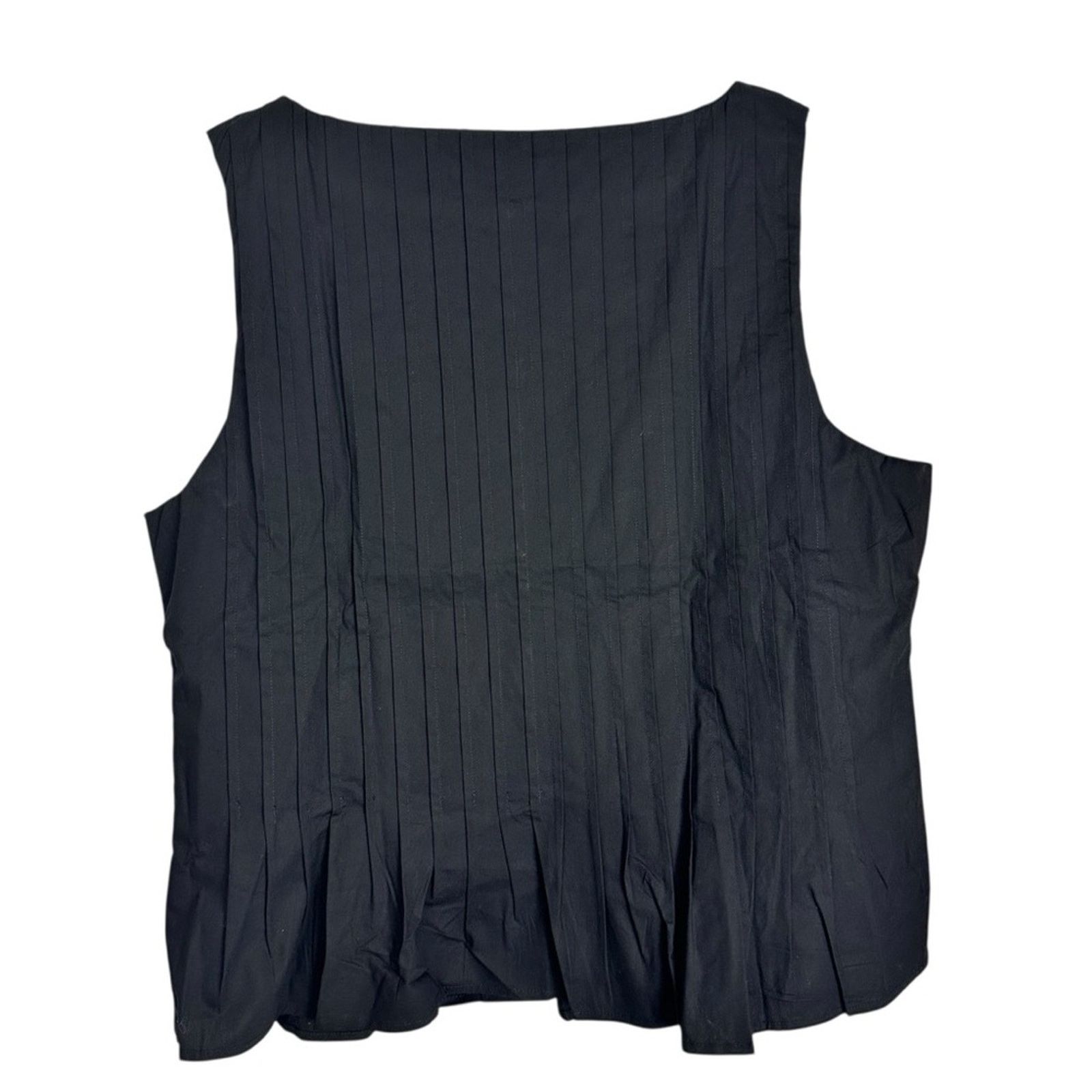 J.Crew J.CREW Pintuck Blouse Premium Cotton Poplin Black 12 NWT Size XL / US 12-14 / IT 48-50 - 5 Thumbnail
