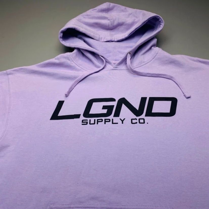 Vintage LGND Supply Co Sweatshirt Hoodie Men's Large Flag Purple Drawstring Size US L / EU 52-54 / 3 - 5 Thumbnail