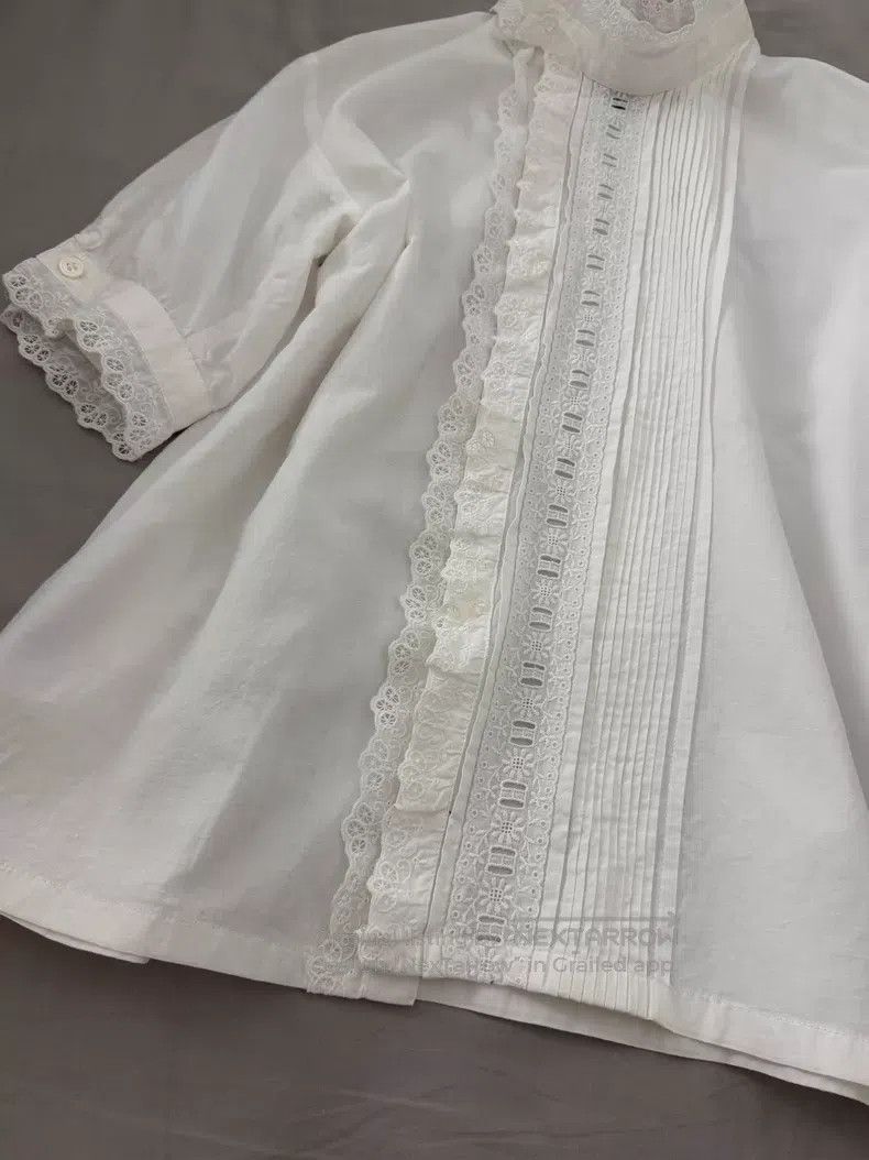 Comme des Garcons Comme des Garcons Lace pleated blouse Size S / US 4 / IT 40 - 5 Thumbnail