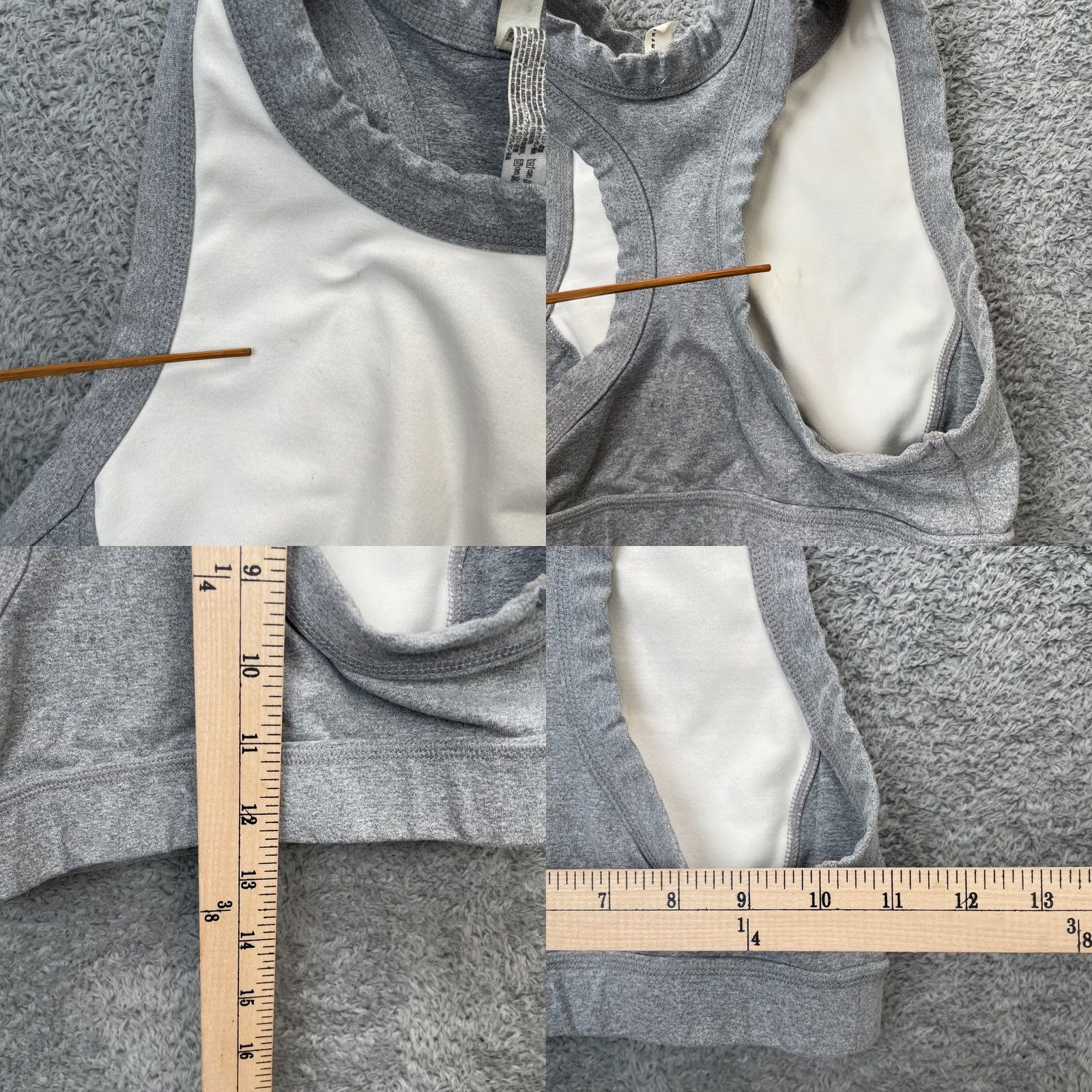Free People Free People Brami Crop Shirt Womens Small Gray Racerback Wide Strap Stretch Movement Size S / US 4 / IT 40 - 8 Thumbnail