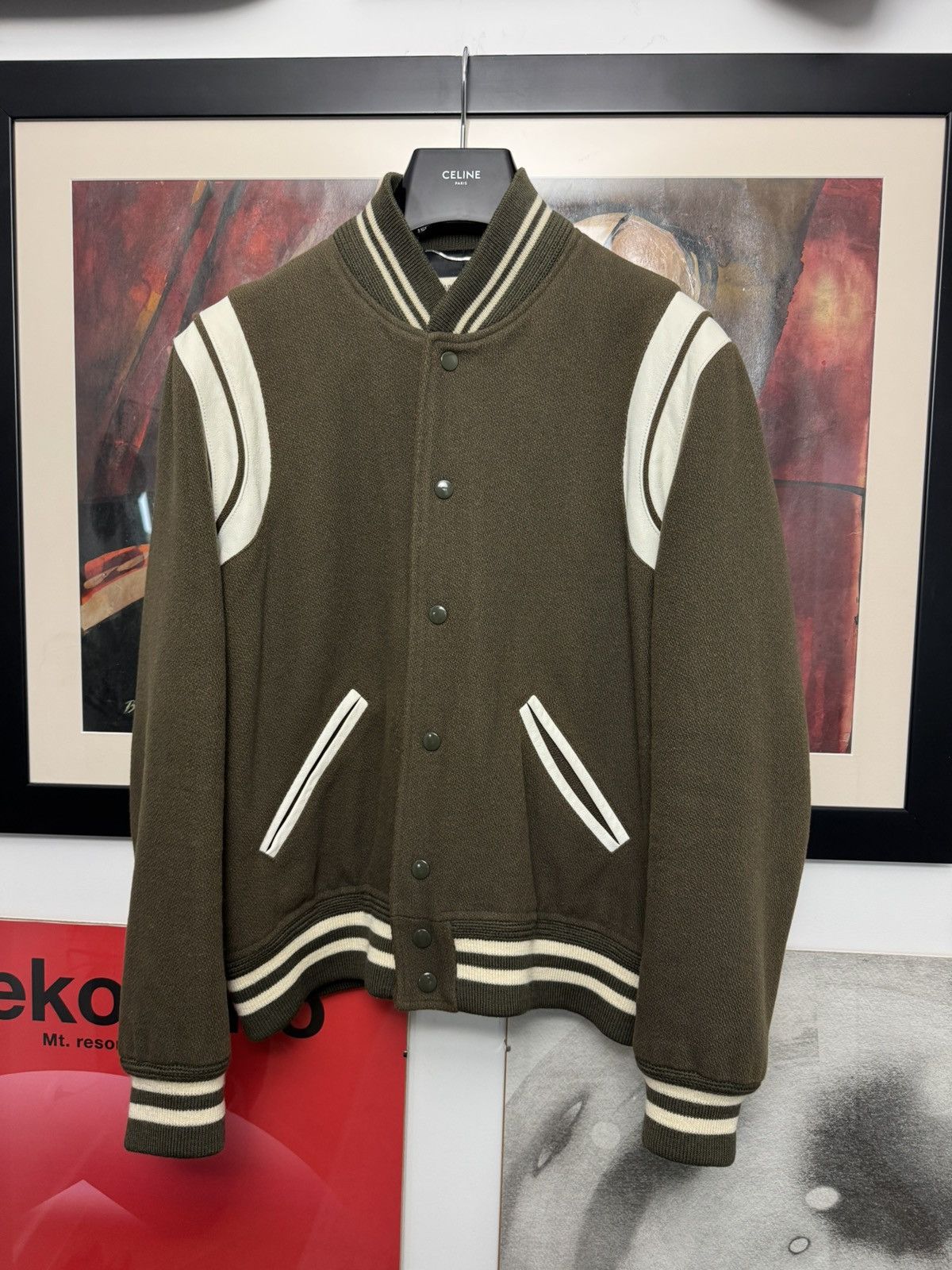 Saint Laurent Paris SLP Saint Laurent Paris olive hedi slimane teddy jacket Size US L / EU 52-54 / 3 - 1 Thumbnail