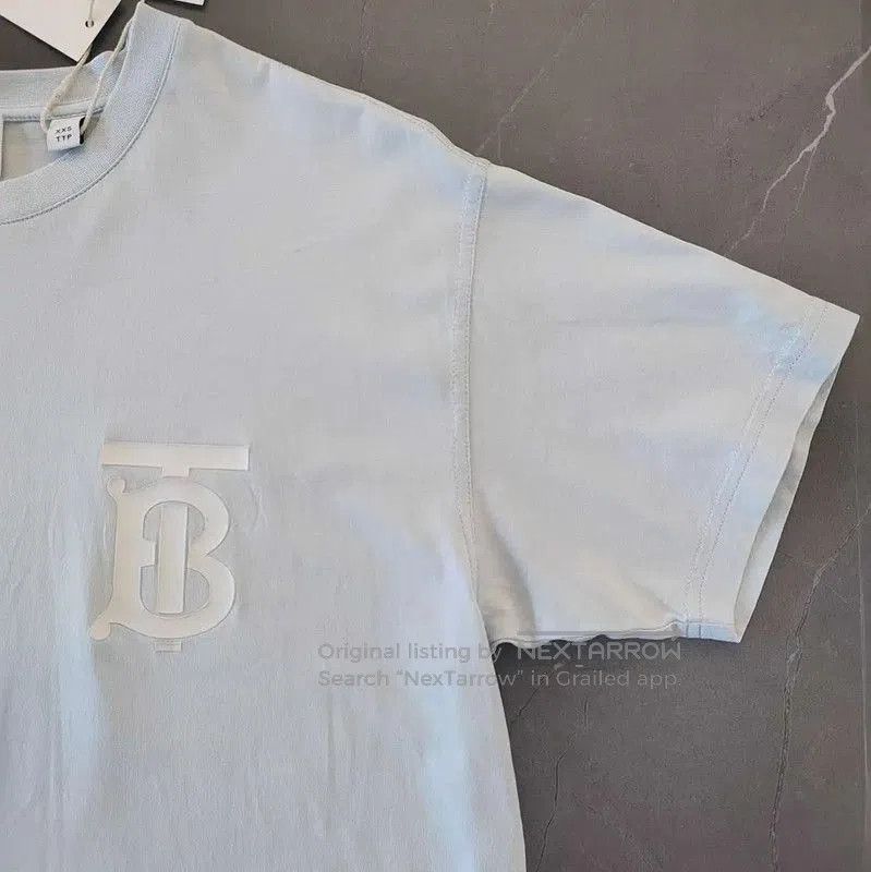 Burberry Burberry Light Blue Cotton Women's T-Shirt. Size XXS / US 00 / IT 34 - 4 Thumbnail