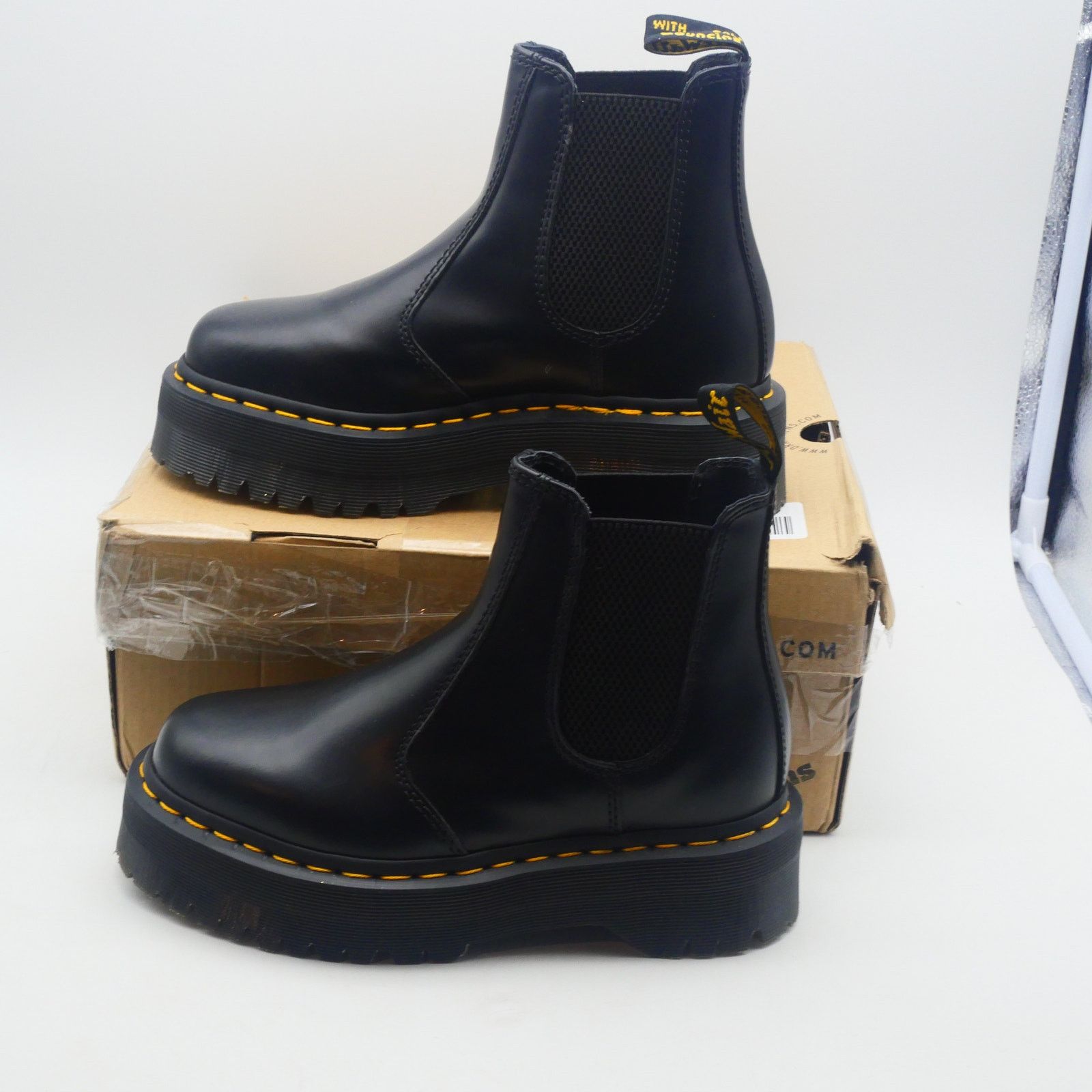 Dr. Martens NEW Dr. Martens Black 2976 Quad Retro Platform Chelsea Boots Size US 6 / IT 36 - 4 Thumbnail