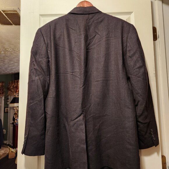 Jos. A. Bank Jos.a.bank men's brown 100%wool sport coat jacket blazer 46L Size 46L - 4 Thumbnail