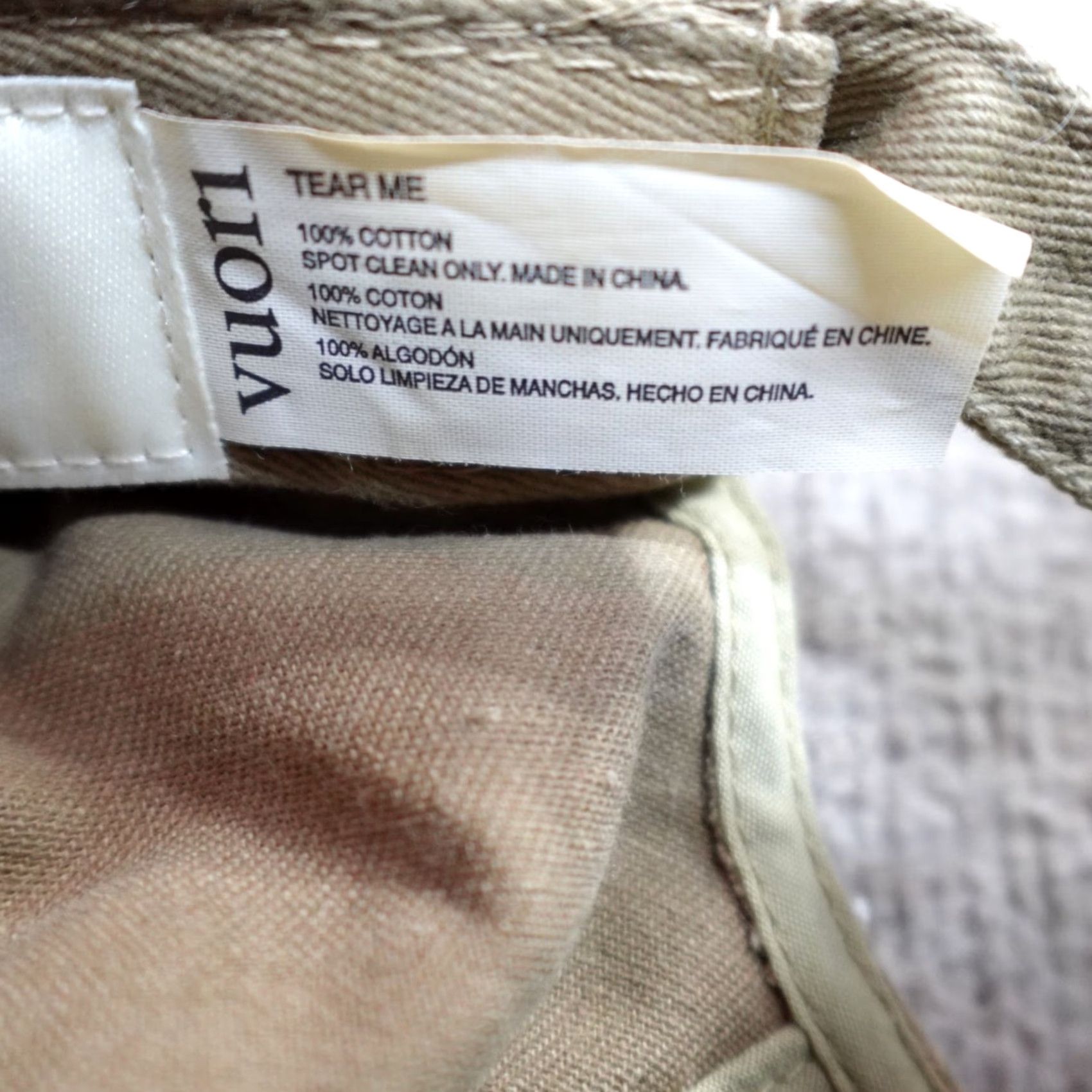 Vuori Vuori Baseball Hat Strapback Beige Dadhat Adjustable NEW Men Beige Cap Adjustable Hats 90s none Size ONE SIZE - 5 Thumbnail