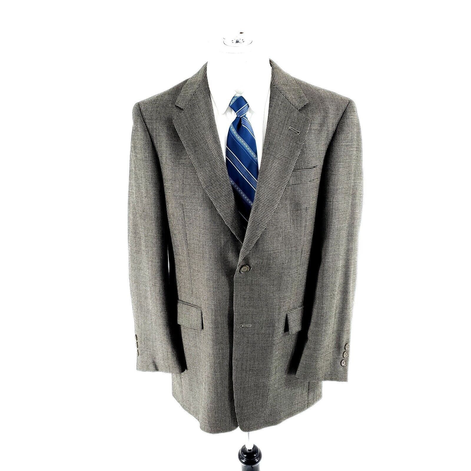 Austin Reed Austin Reed Heavy Textured Wool 2 Button Sport Coat 38R Blac Size 38R - 3 Thumbnail