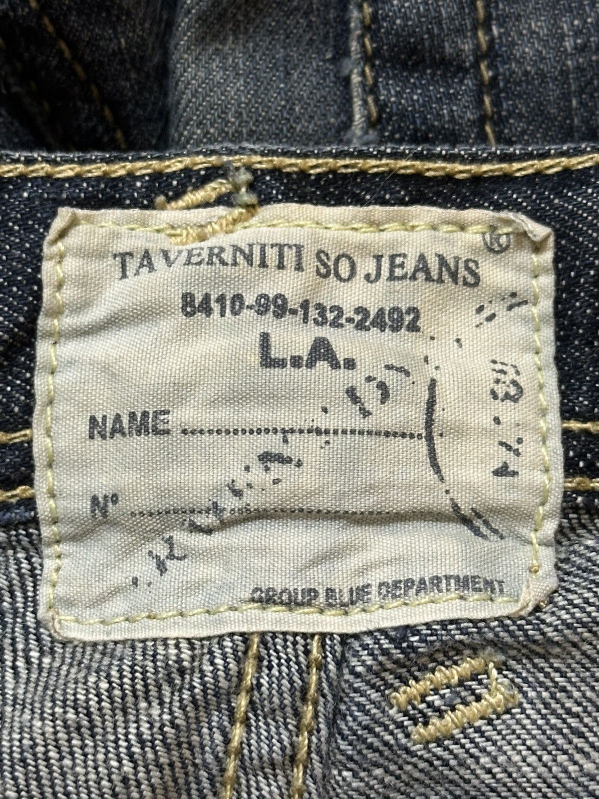 Taverniti Vintage Italy Taverniti Blue Wash Style Wide Leg Jeans Size US 31 - 9 Thumbnail
