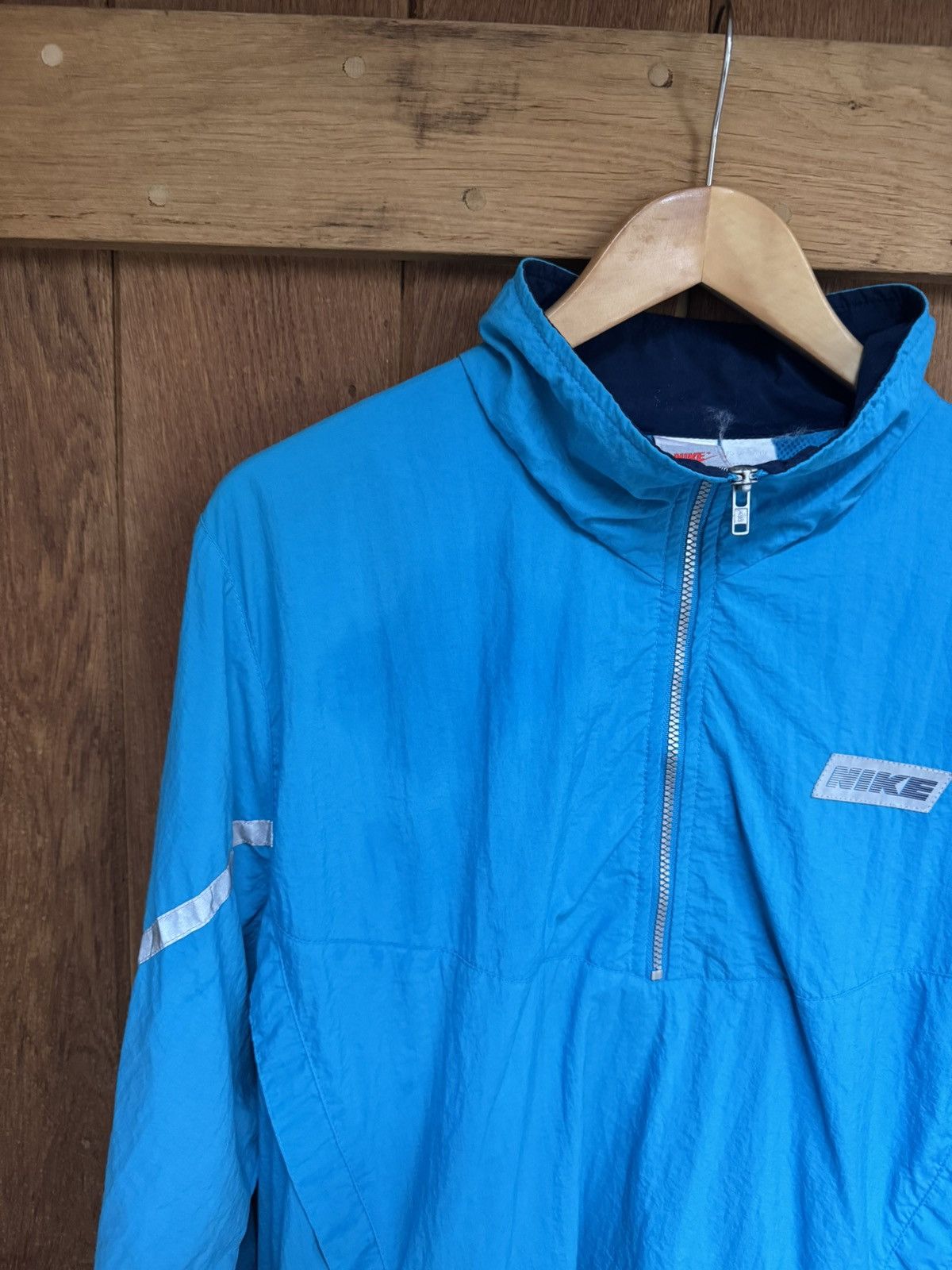 Nike Vintage 90s Nike Reflective Windbreaker Jacket – Blue –Large Size US L / EU 52-54 / 3 - 4 Thumbnail