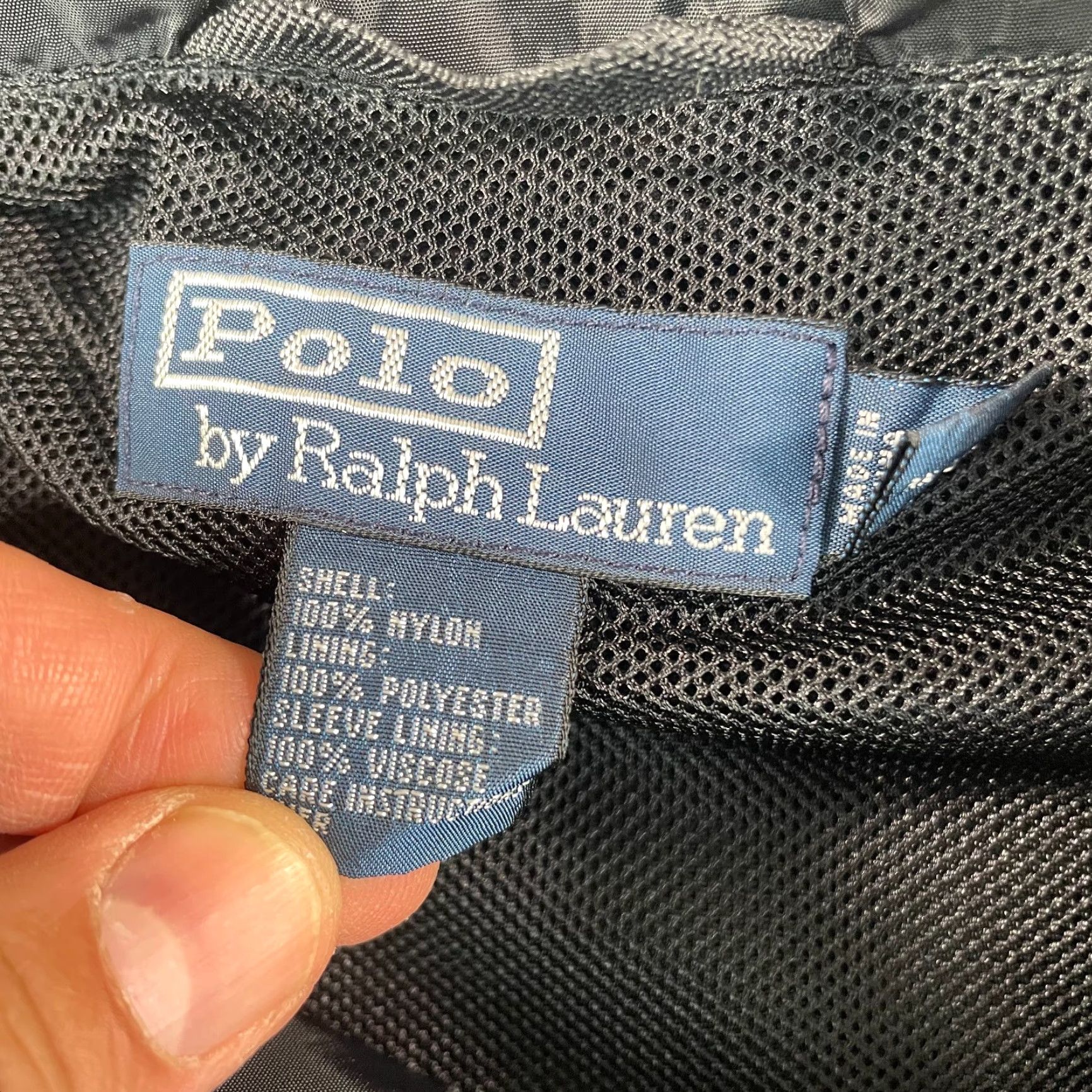 Polo Ralph Lauren VINTAGE Polo Ralph Lauren Rain Coat Jacket Men 2XL Black Foldable Hood Full Zip Vented Jacket Size US XXL / EU 58 / 5 - 3 Thumbnail