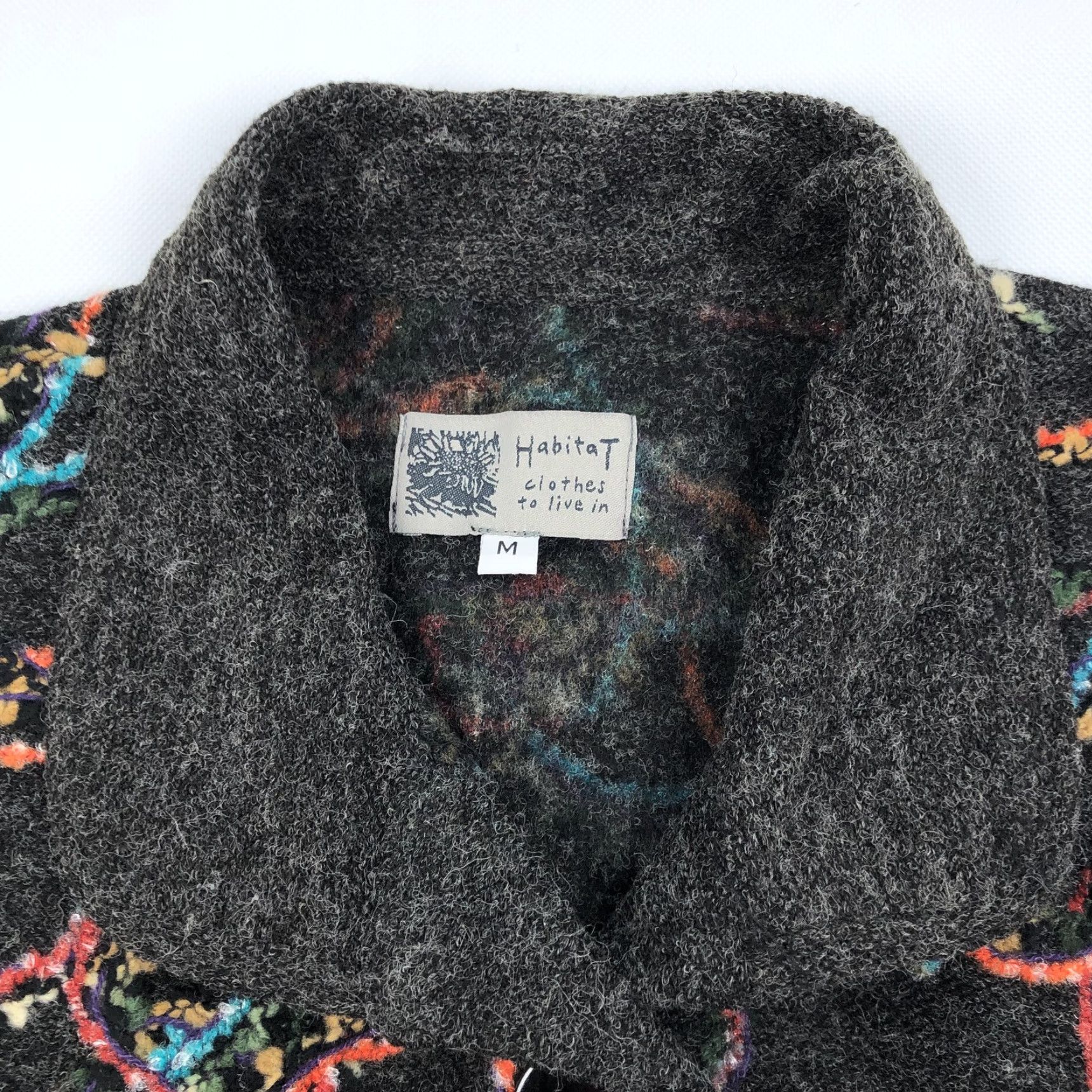 Habitat Habitat Women's M Gray Multi-Color Textured Knit Button Front Vest Sleeveless Size M / US 6-8 / IT 42-44 - 2 Thumbnail
