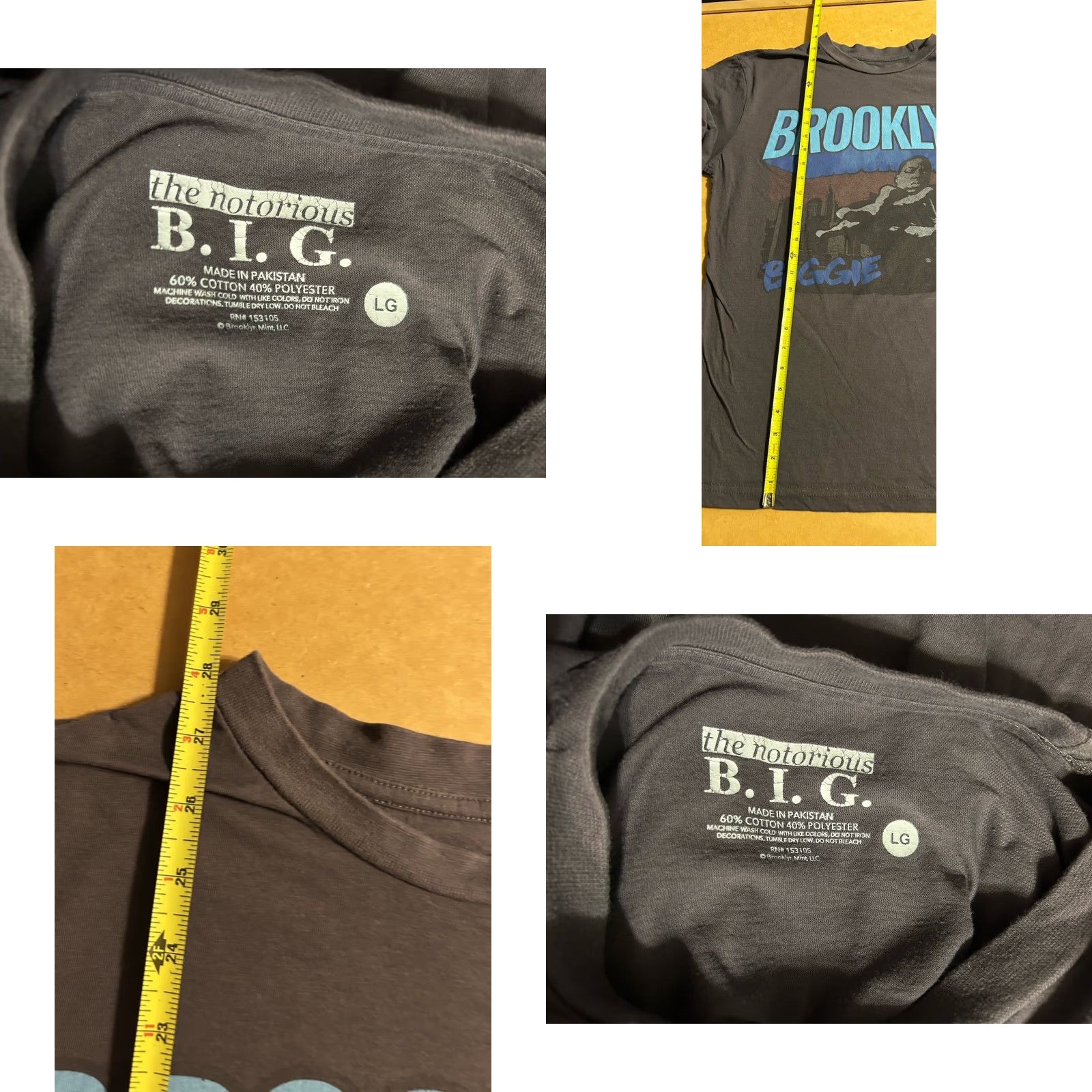 Vintage Brooklyn Mint The Notorious BIG Biggie Smalls Long Sleeve Shirt Men L Gray 90s Hip Hop Logo Graphic Crew Neck Size US L / EU 52-54 / 3 - 8 Thumbnail
