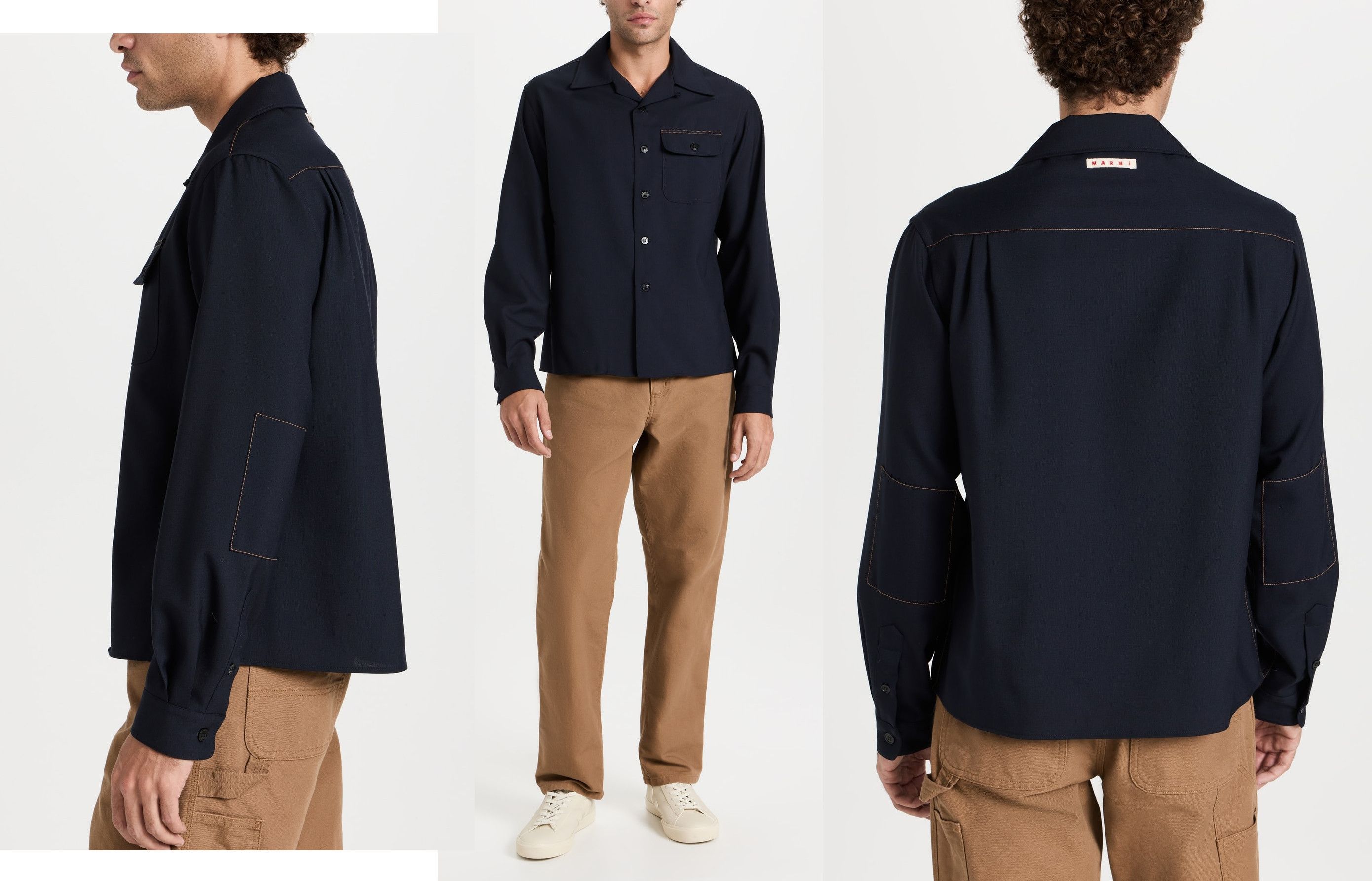 Marni $775 Marni Wool Camp Collar Shirt Size 52 Made in Italy Size US L / EU 52-54 / 3 - 10 Thumbnail