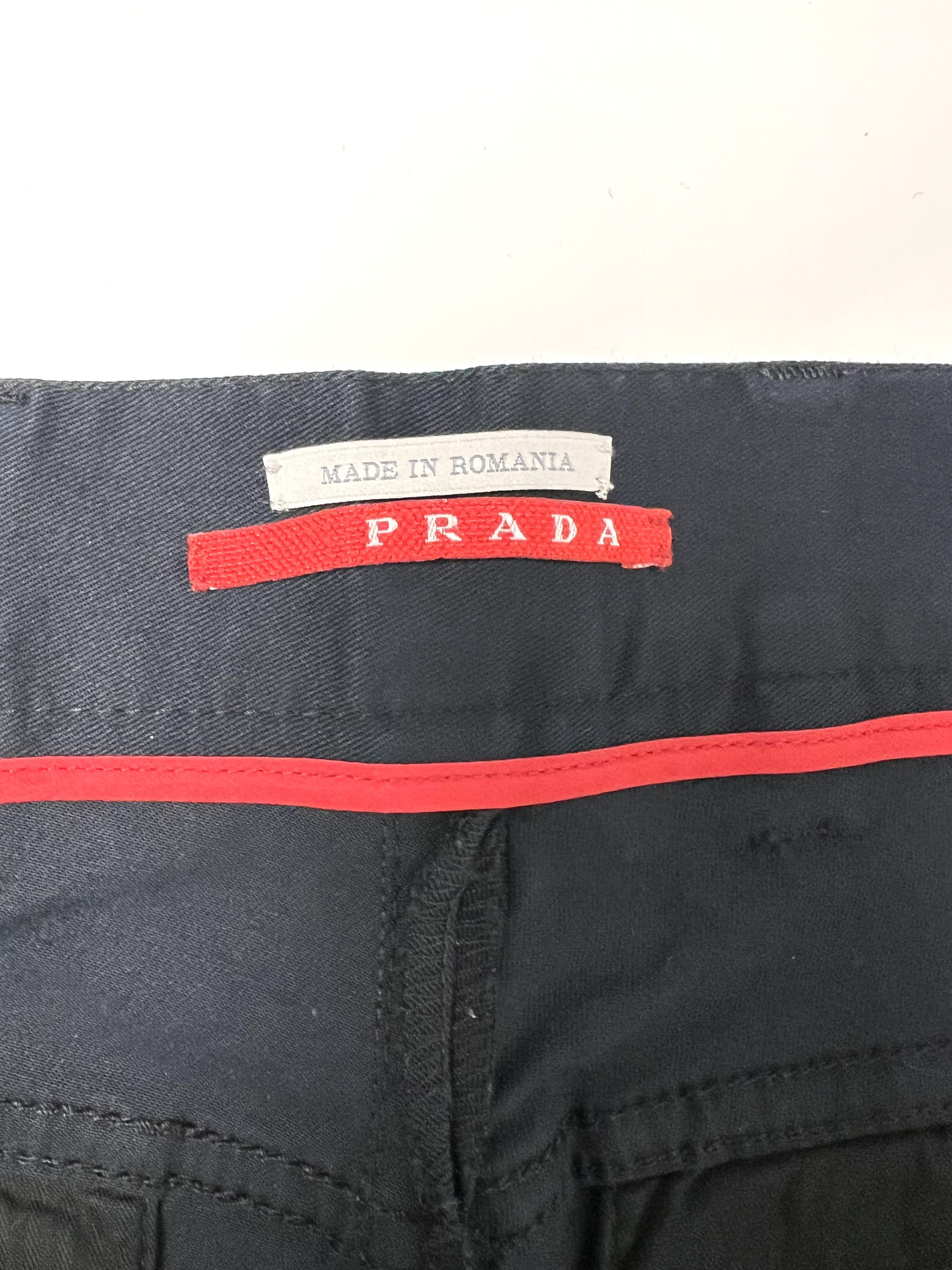 Prada PRADA SPORT LINEA ROSSA COTTON BLEND BLACK CASUAL PANTS Size US 32 / EU 48 - 16 Thumbnail