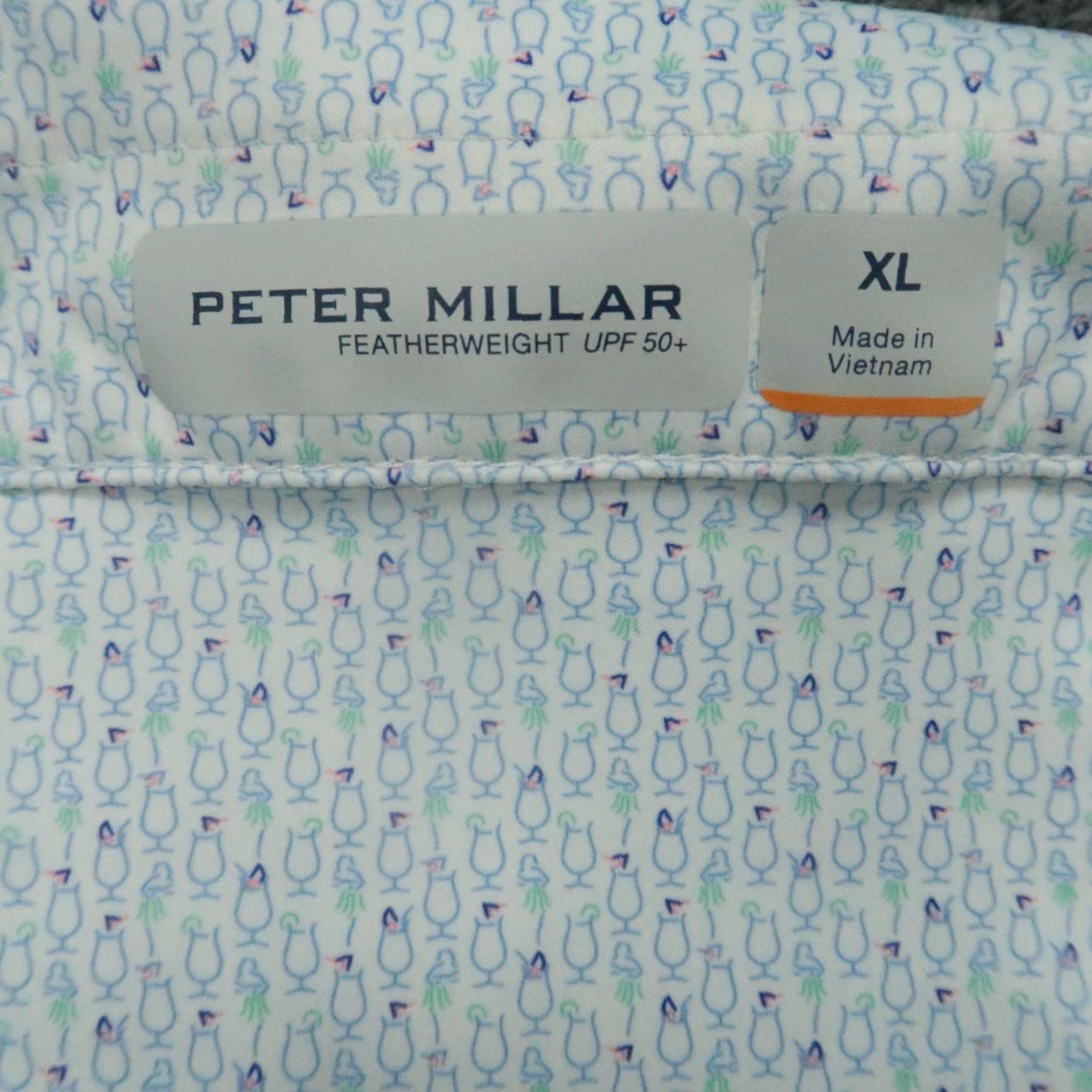 Peter Millar Peter Millar Shirt Mens XL White Featherweight Polo Size US XL / EU 56 / 4 - 3 Thumbnail