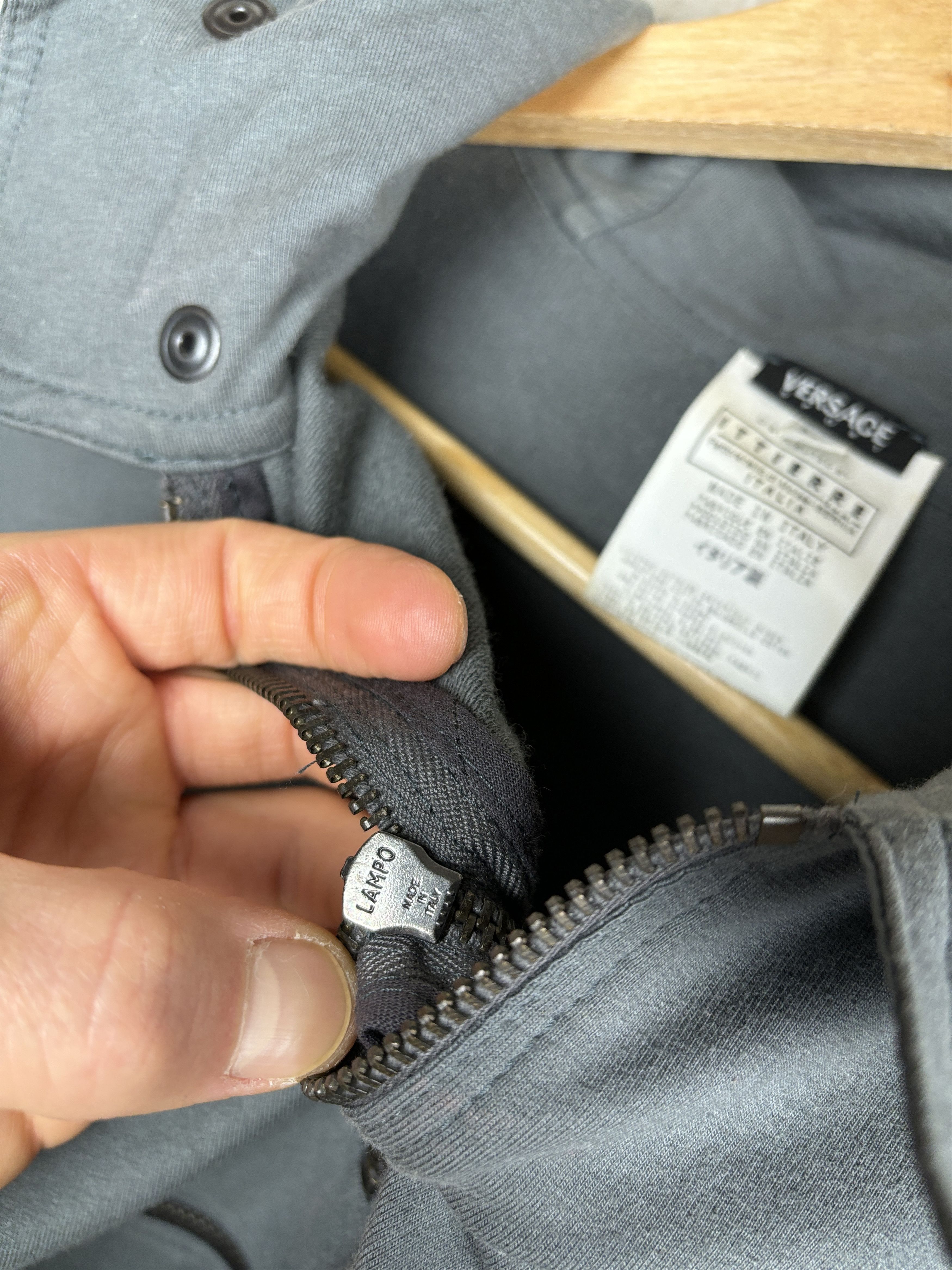 Versace × Vintage Vintage Versace Sport Half Zip Hoodie Made in Italy Size US XL / EU 56 / 4 - 11 Thumbnail