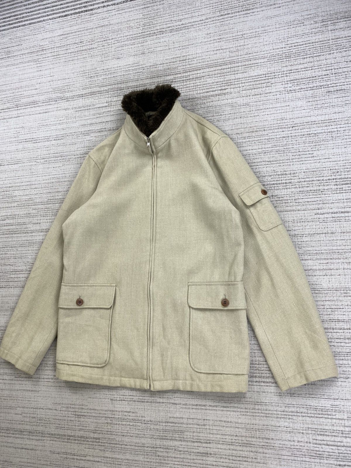 Yohji Yamamoto Vintage Yohji Yamamoto Ined Sherpa Collar Zipper Wool Jacket Size US M / EU 48-50 / 2 - 5 Thumbnail
