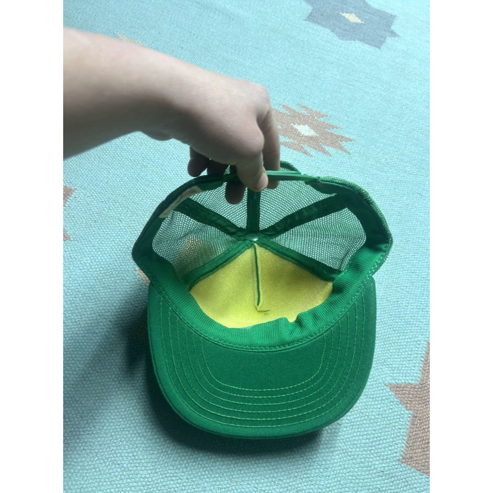 Vintage VINTAGE Auburn Snapback Hat Cap Green USA Michigan Farm Bean Grain Ittner Adjustable Men Size ONE SIZE - 5 Thumbnail