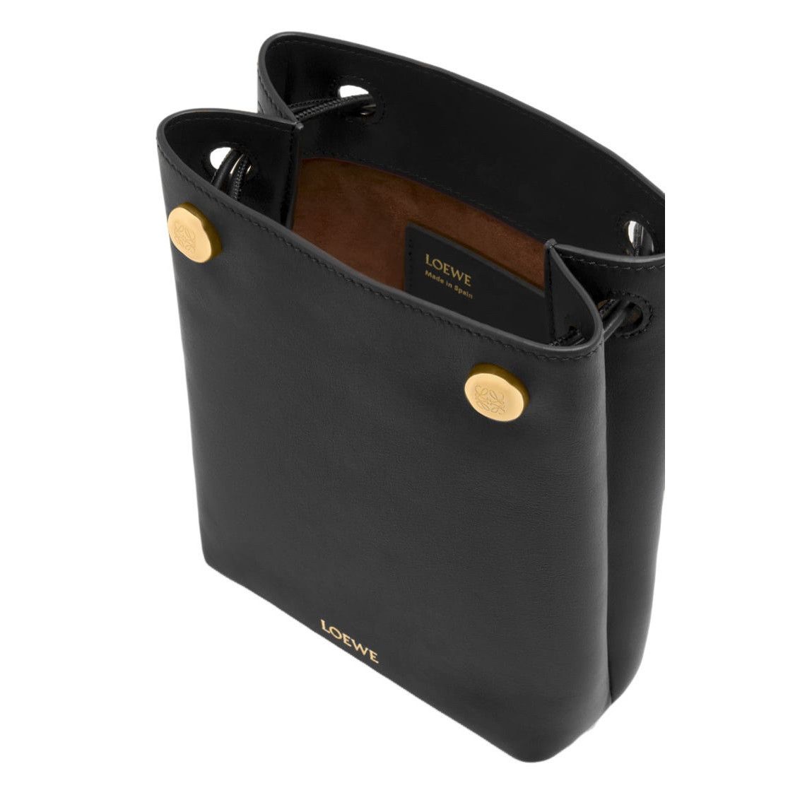 Loewe LOEWE Pebble $1850 Black Smooth Leather Pouch New And Authen Size ONE SIZE - 4 Thumbnail