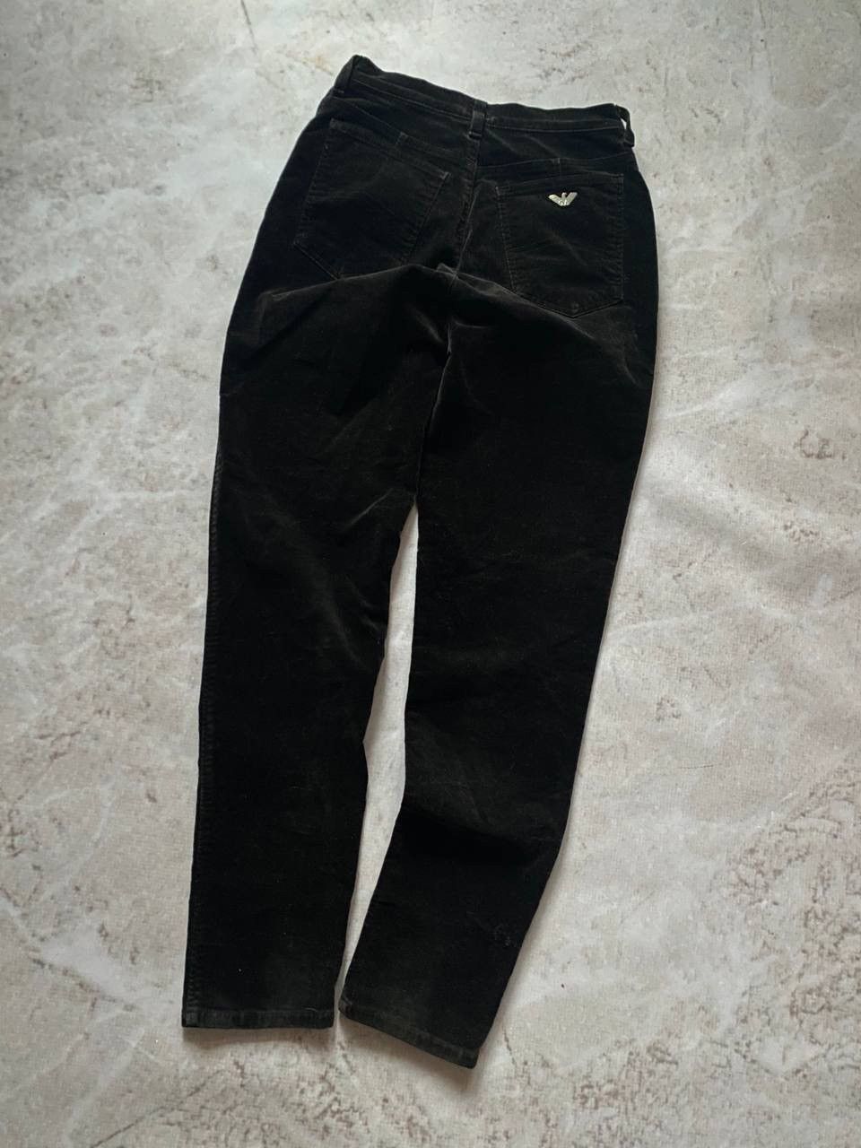Armani × Giorgio Armani × Vintage Vintage 90s Armani Jeans Velour Velvet Trousers Pants Y2K Size 29" - 1 Thumbnail