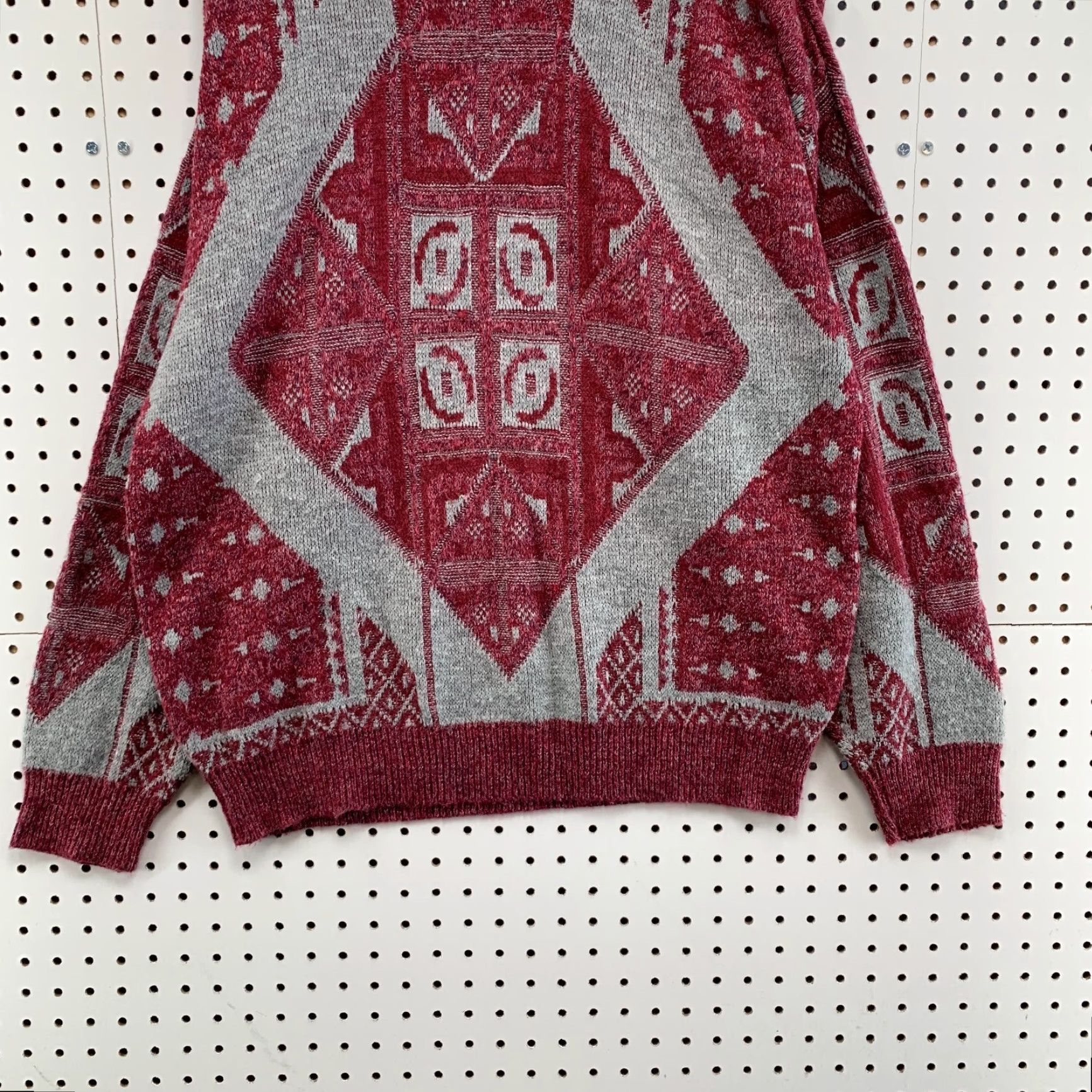 Vintage VINTAGE Pinnacle Knit Sweater Men XL Gray USA MADE Pullover Crew Neck Argyle/Diamond Knit Classic Size US XL / EU 56 / 4 - 6 Thumbnail