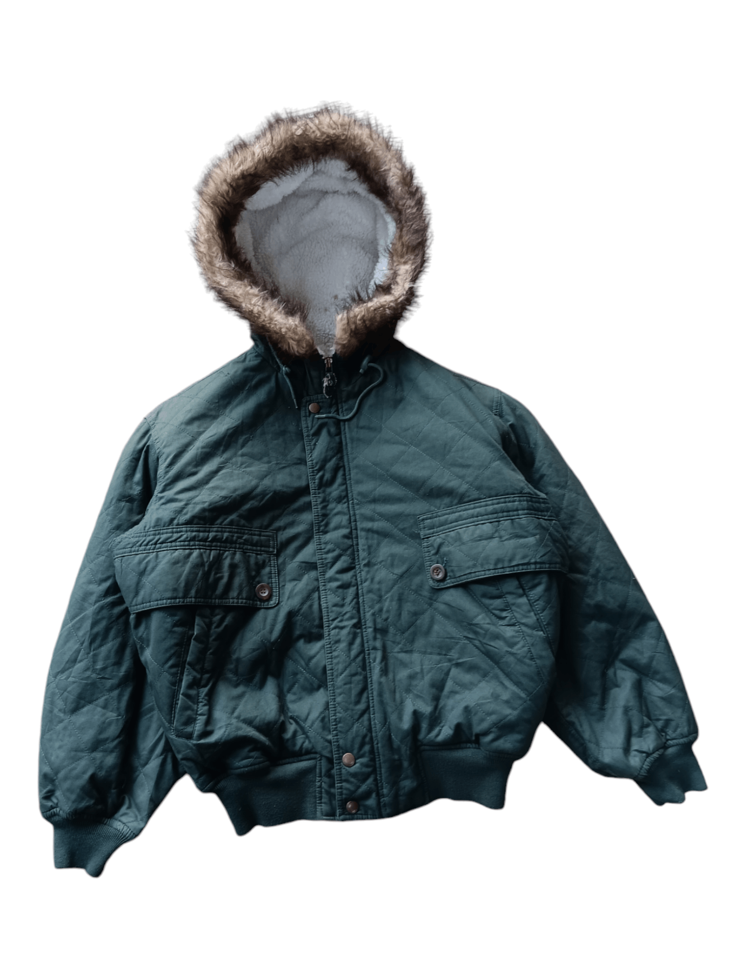 If Six Was Nine × Le Grande Bleu (L.G.B.) × Vintage Vintage mikebirnies fur hoodie sherpa lined jacket Size US XL / EU 56 / 4 - 1 Thumbnail