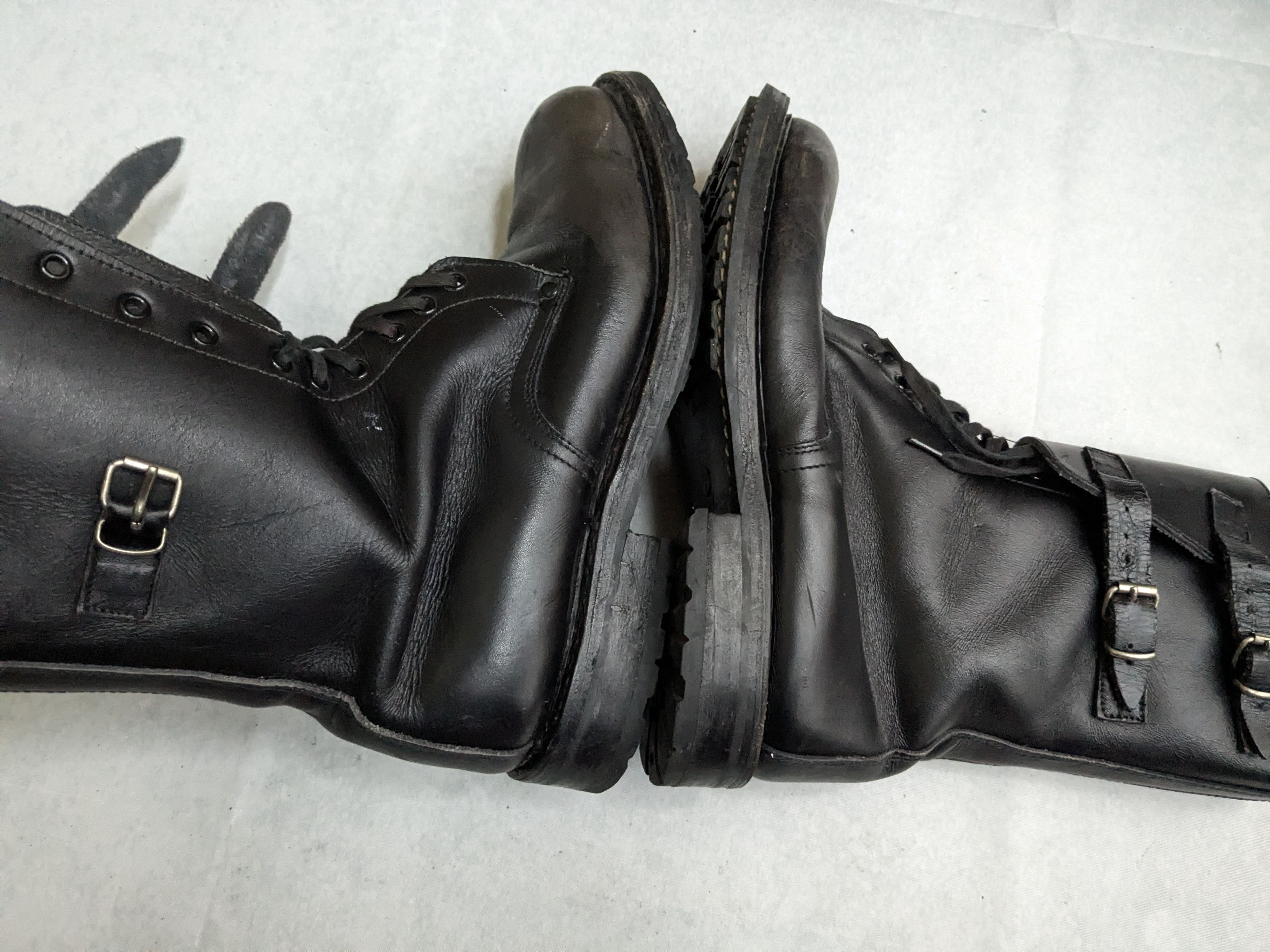 Genuine Leather Derisi Combat Boots Black 9 42 Paratrooper Military Size US 9 / EU 42 - 6 Thumbnail