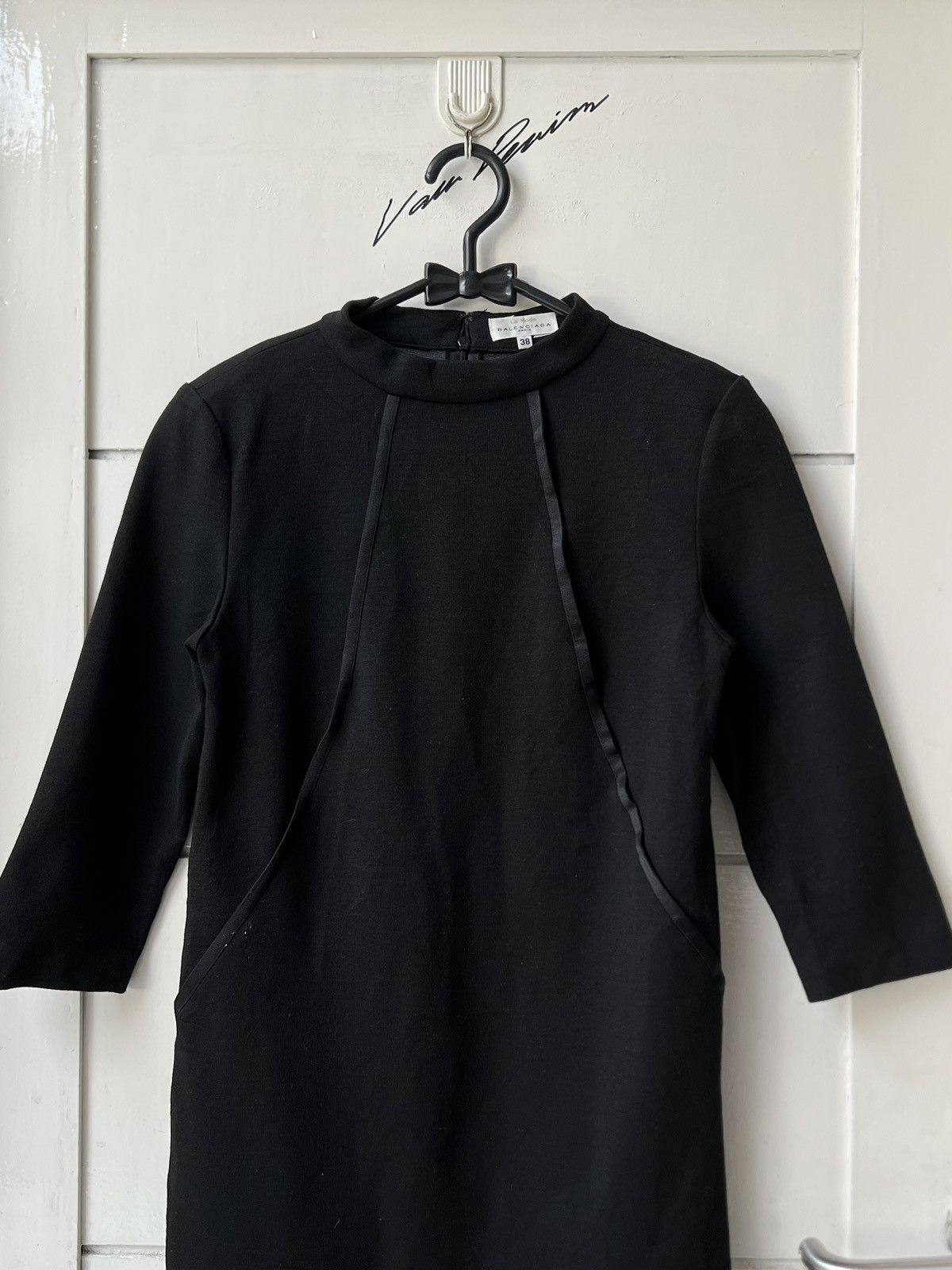 Balenciaga BALENCIAGA Paris Black Dress Size XS / US 0-2 / IT 36-38 - 2 Thumbnail