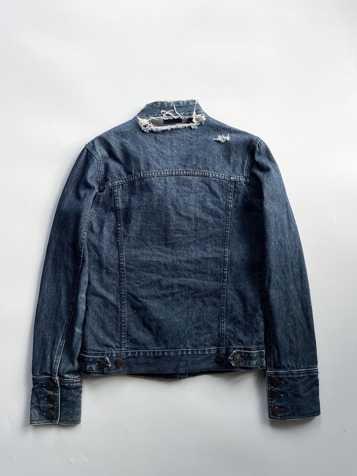 Diesel 2000s Diesel Distressed Biker Denim Jacket Size L / US 10 / IT 46 - 9 Thumbnail