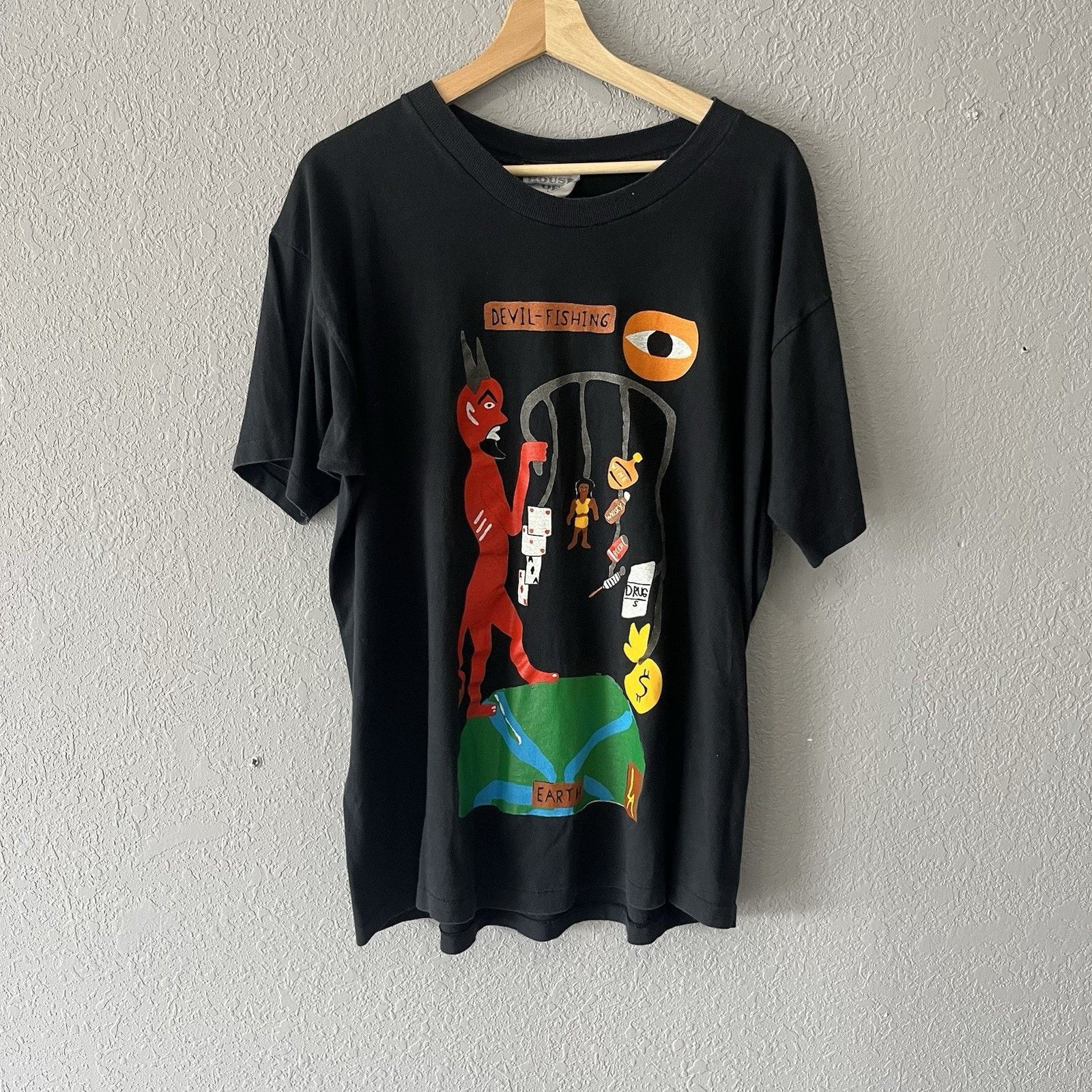 Vintage Vintage 90s House Of Blues Devil-fishing Tshirt Mens Large S Size US L / EU 52-54 / 3 - 1 Thumbnail