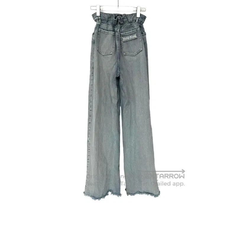 Miu Miu Miu Miu Blue Leather Women's Jeans . Size 22" - 2 Thumbnail